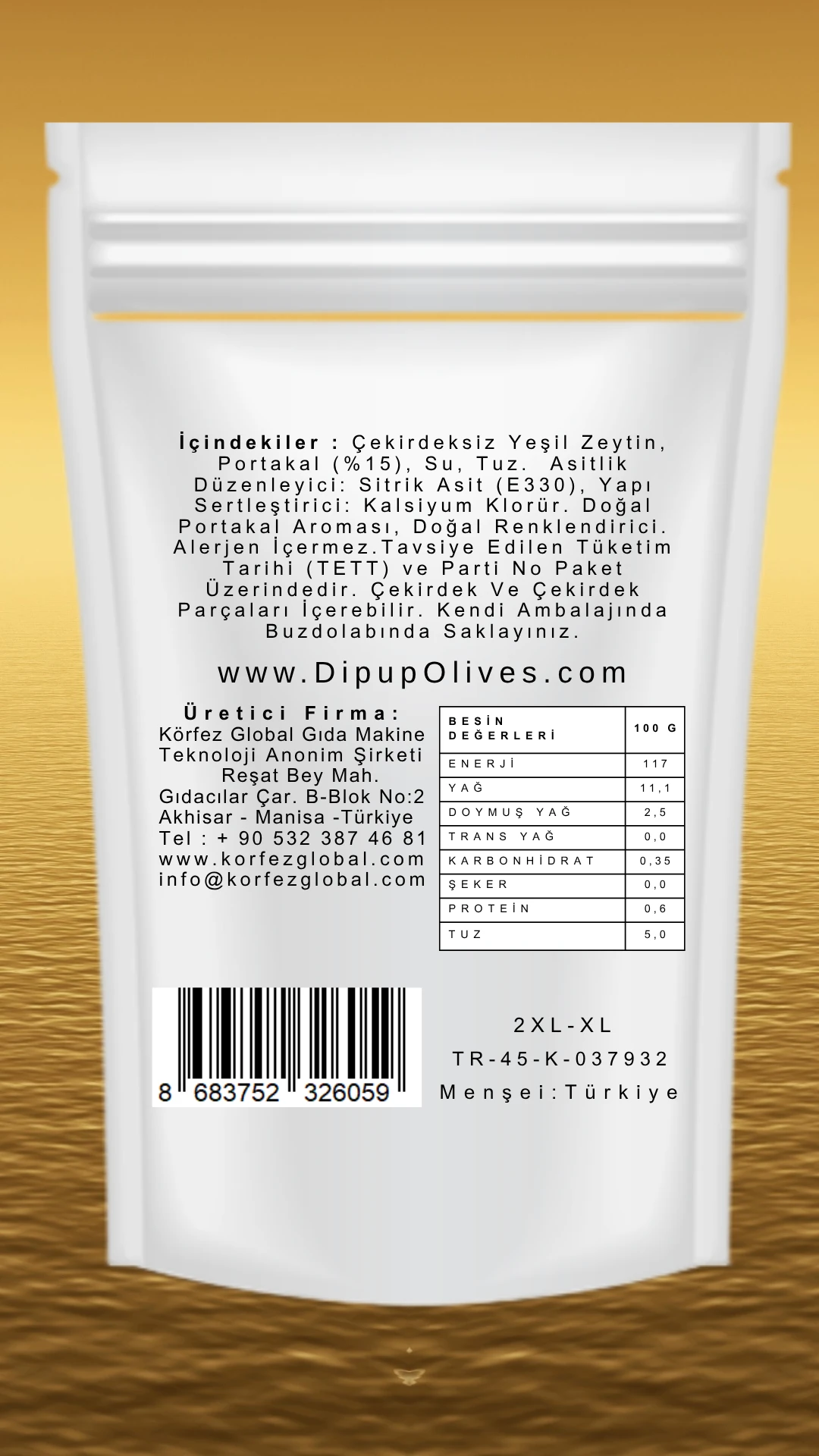 100 GR DOYPACK PORTAKALLI DIPUP ZEYTİN