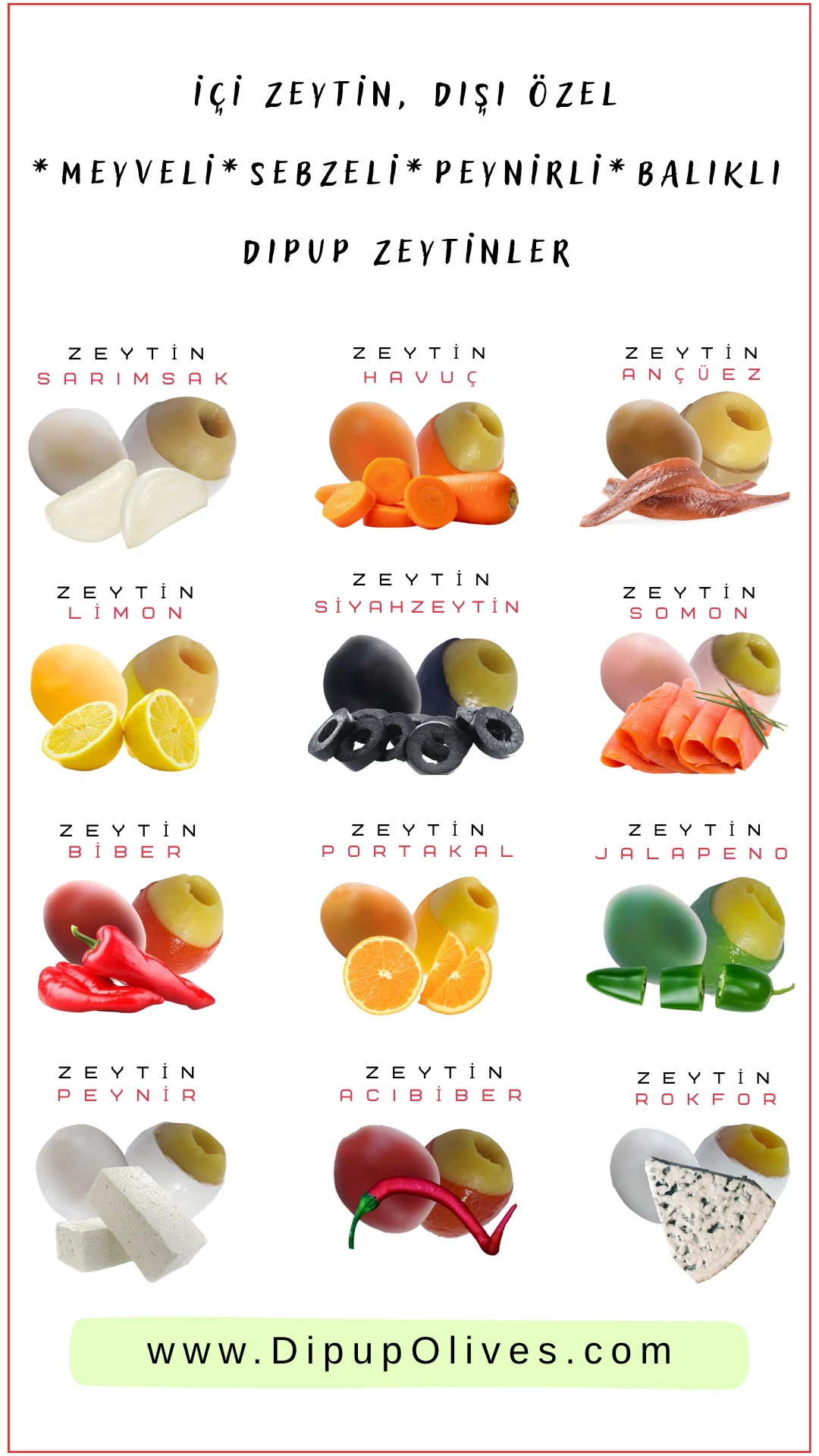 100 GR DOYPACK BİBERLİ DIPUP ZEYTİN