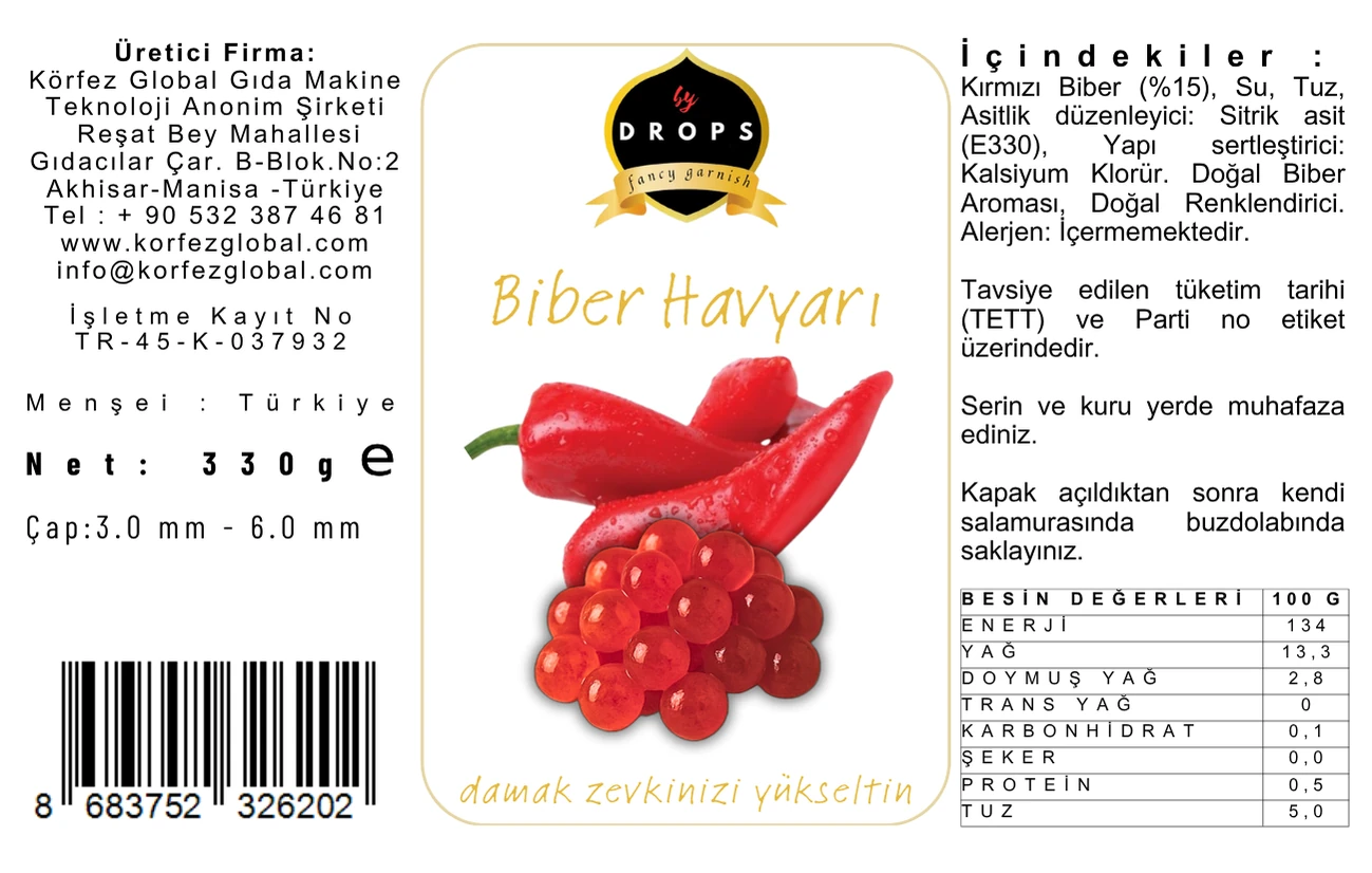 330 GR KAVANOZ BİBER HAVYARI