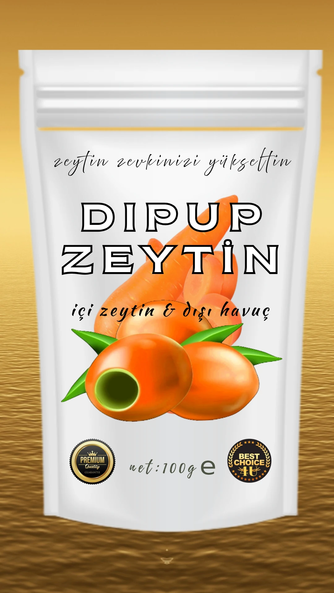 100 GR DOYPACK HAVUÇLU DIPUP ZEYTİN
