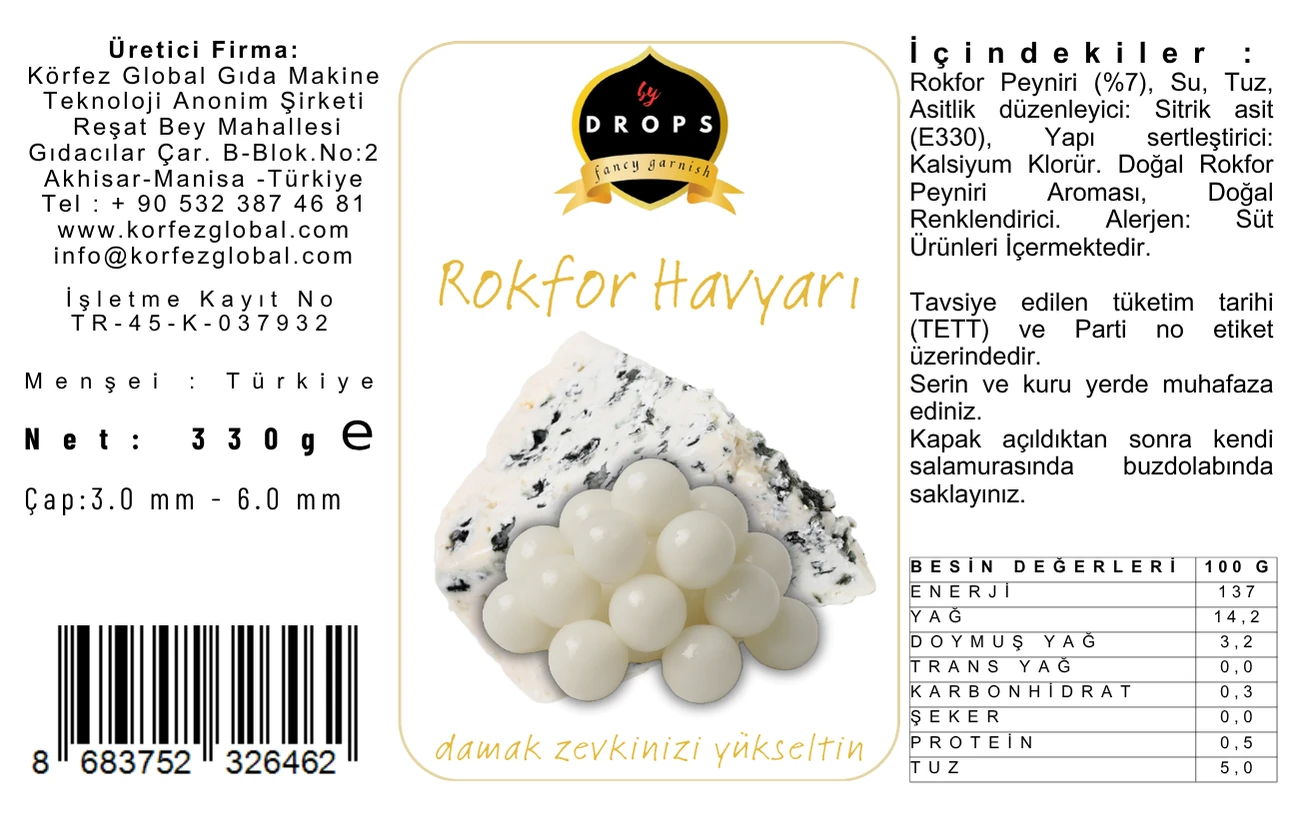 330 GR KAVANOZ ROKFOR HAVYARI