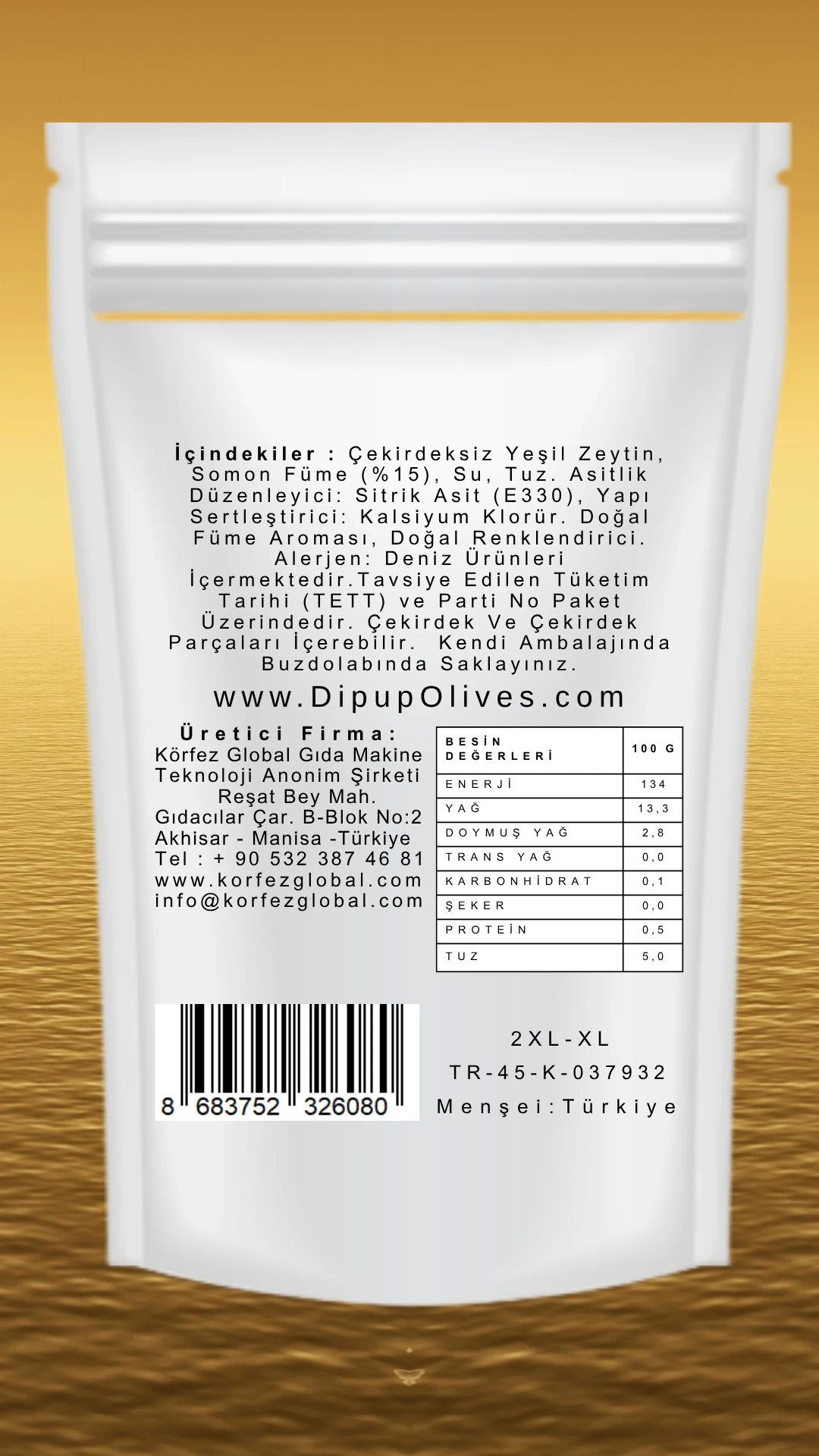 100 GR DOYPACK SOMON FÜMELİ DIPUP ZEYTİN