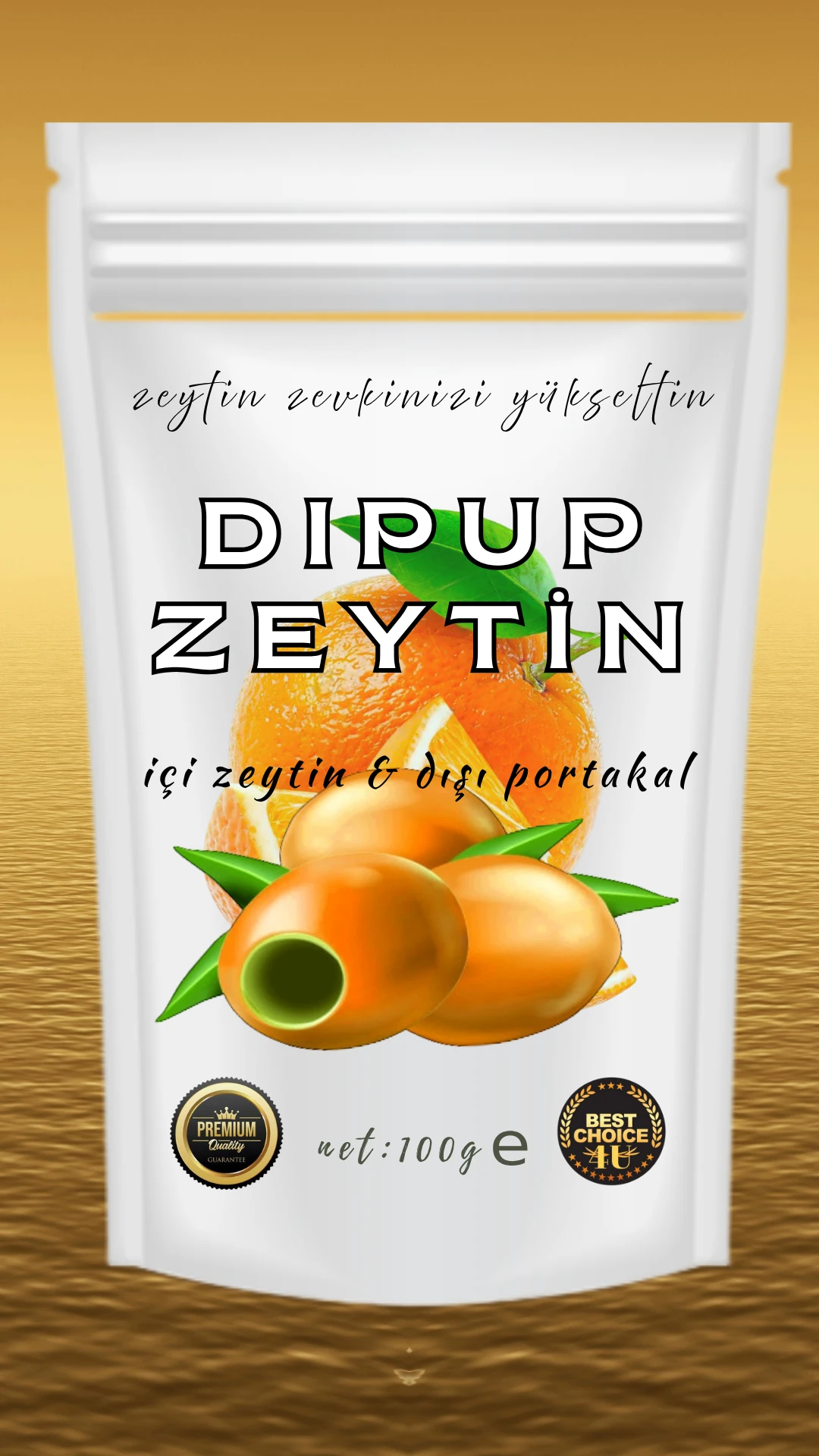 100 GR DOYPACK PORTAKALLI DIPUP ZEYTİN