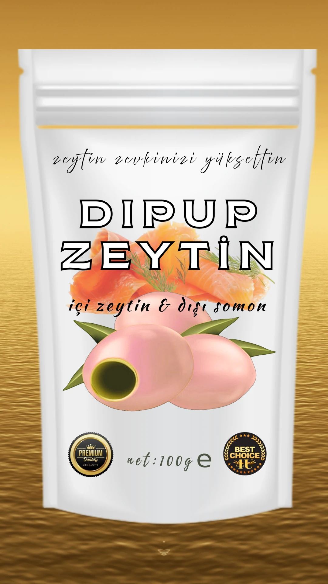 100 GR DOYPACK SOMON FÜMELİ DIPUP ZEYTİN
