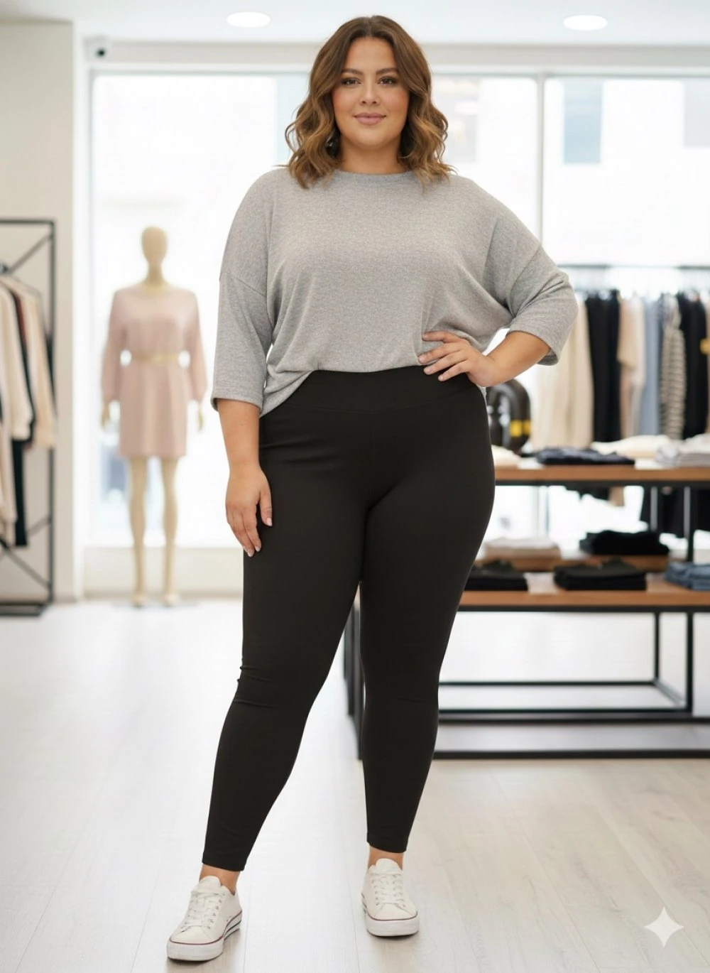 Büyük Beden Tayt Şardonlu