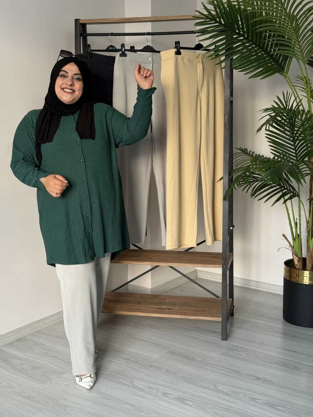 Büyük Beden Plazzo Pantolon Zara Kumaş 