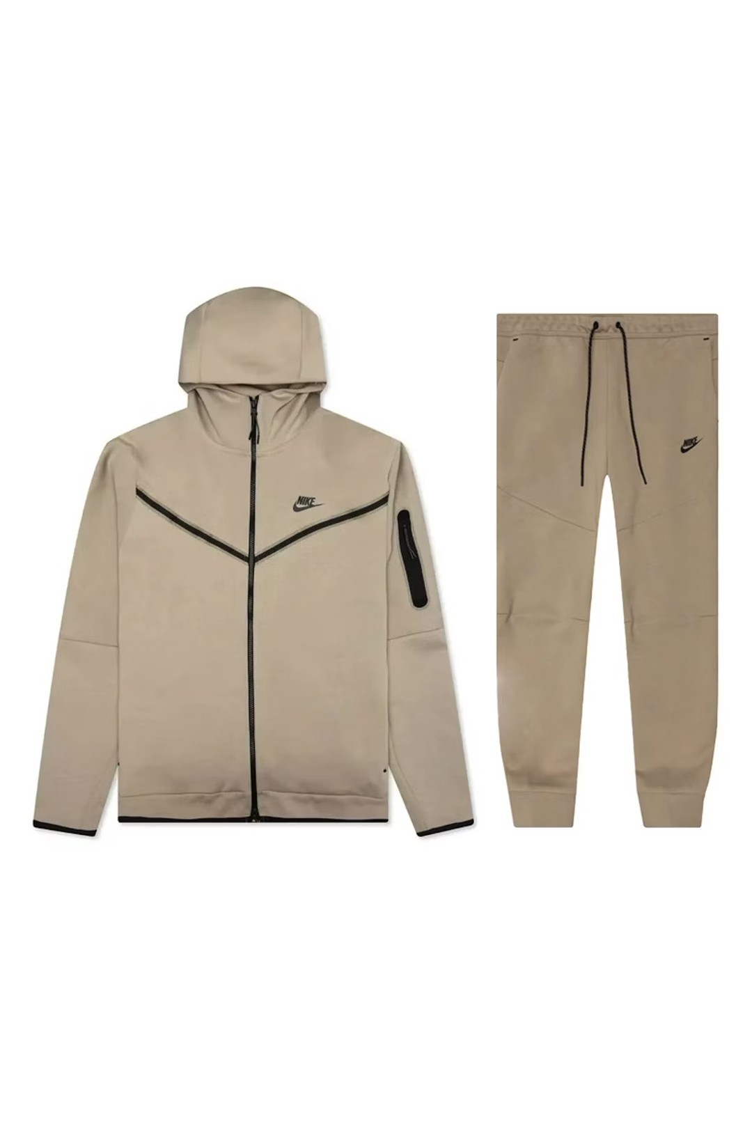 Sportswear Tech Fleece Full Zip Hoodie & Joggers Set - Bej