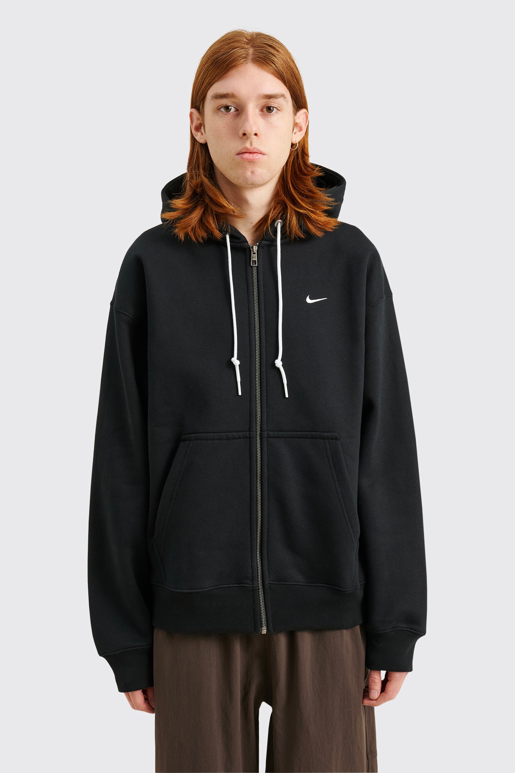 Solo Swoosh Tam Boy Fermuarlı Hoodie