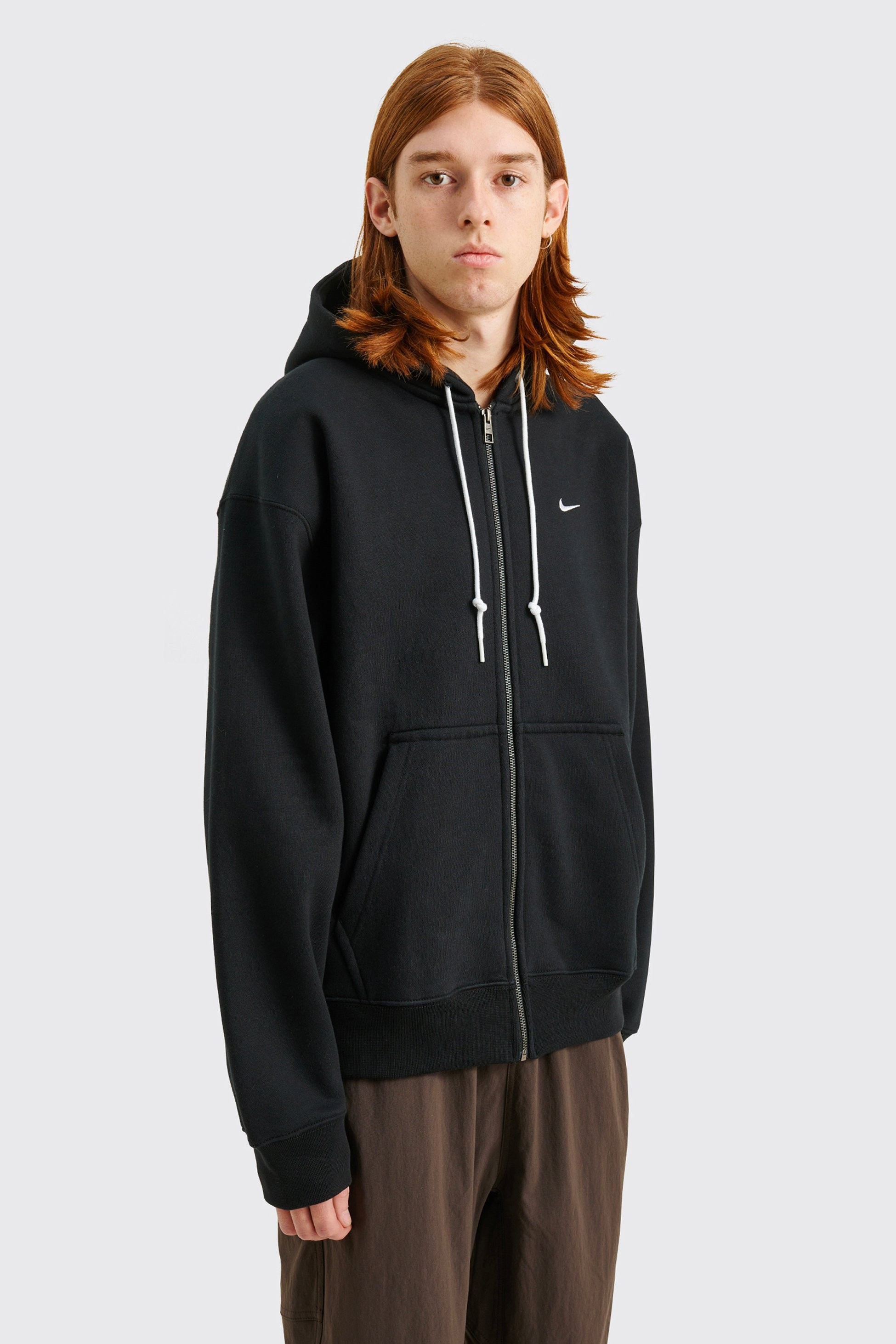 Solo Swoosh Tam Boy Fermuarlı Hoodie