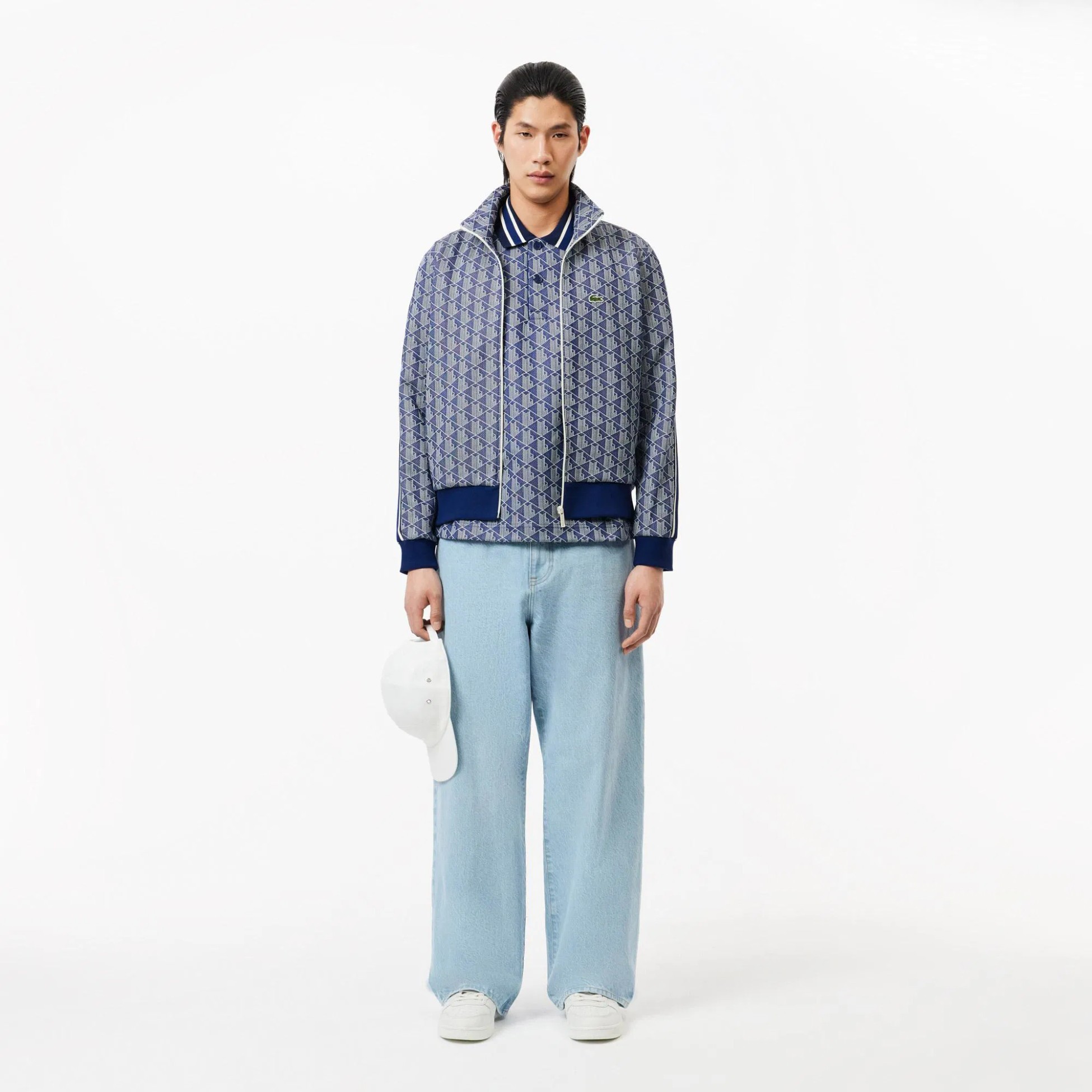 Classic Fit Monogram Polo - Mavi
