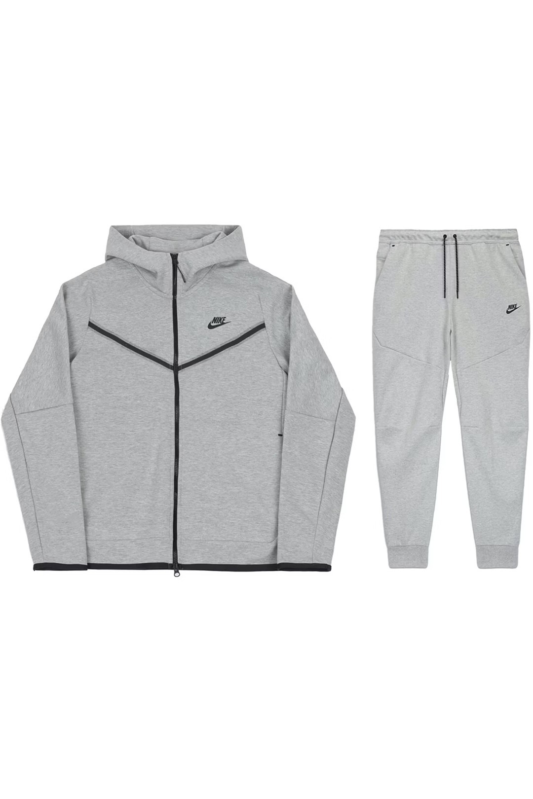 Sportswear Tech Fleece Full Zip Hoodie & Joggers Set - Gri