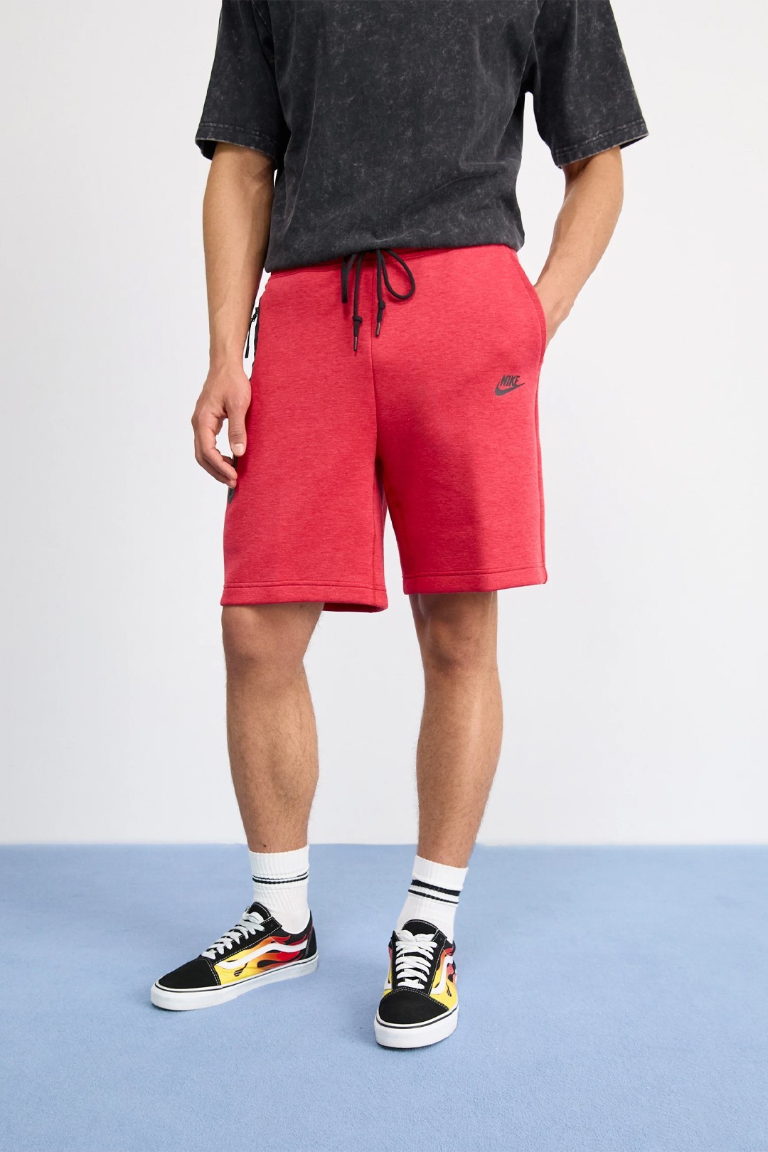 Yeni Tech Fleece Şort - Kırmızı