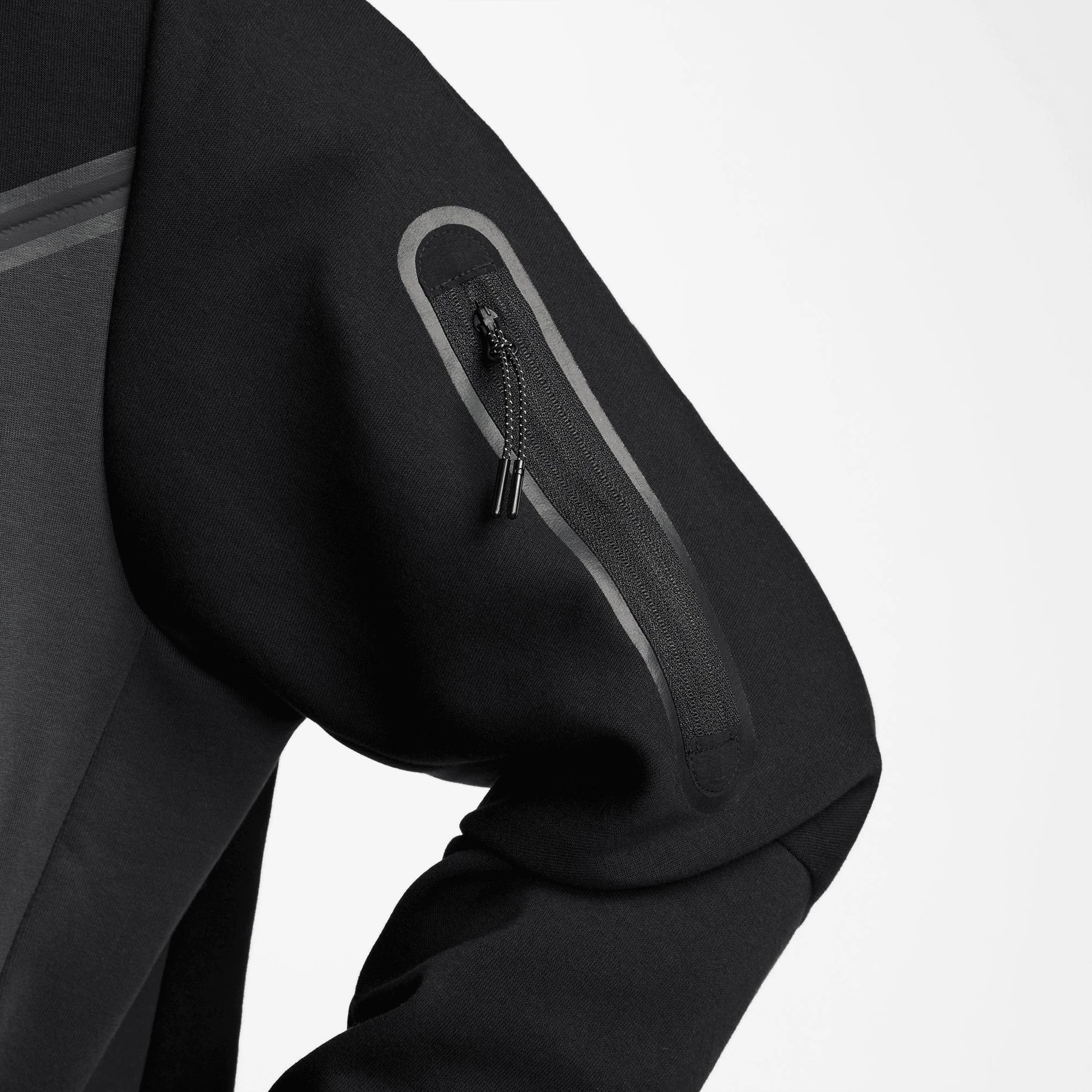 Tech Fleece Full Zip Hoodie - Dark Smoke Grey/Black/Metallic Gold