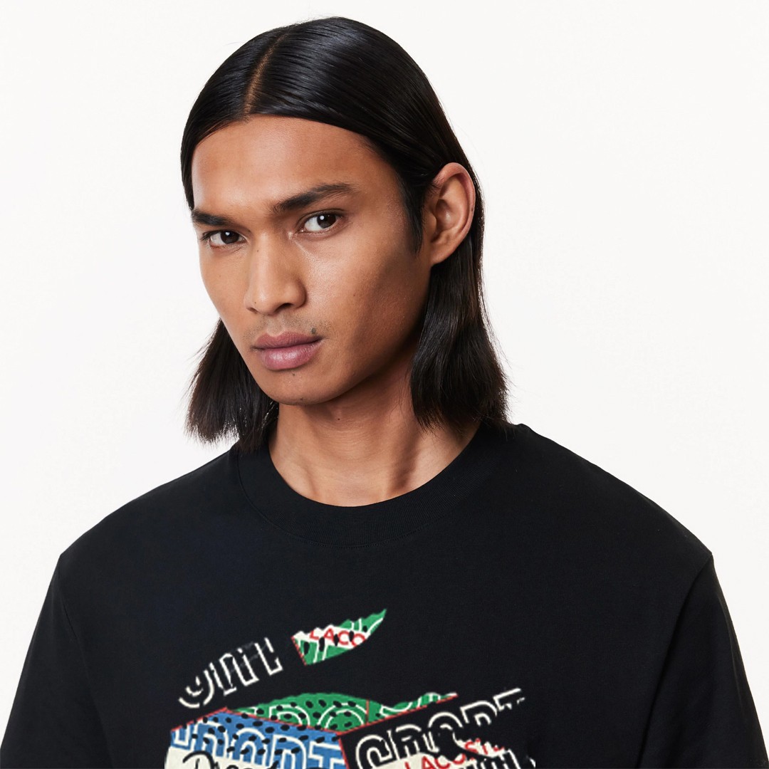 Regular Fit Bisiklet Yaka Baskılı T-Shirt
