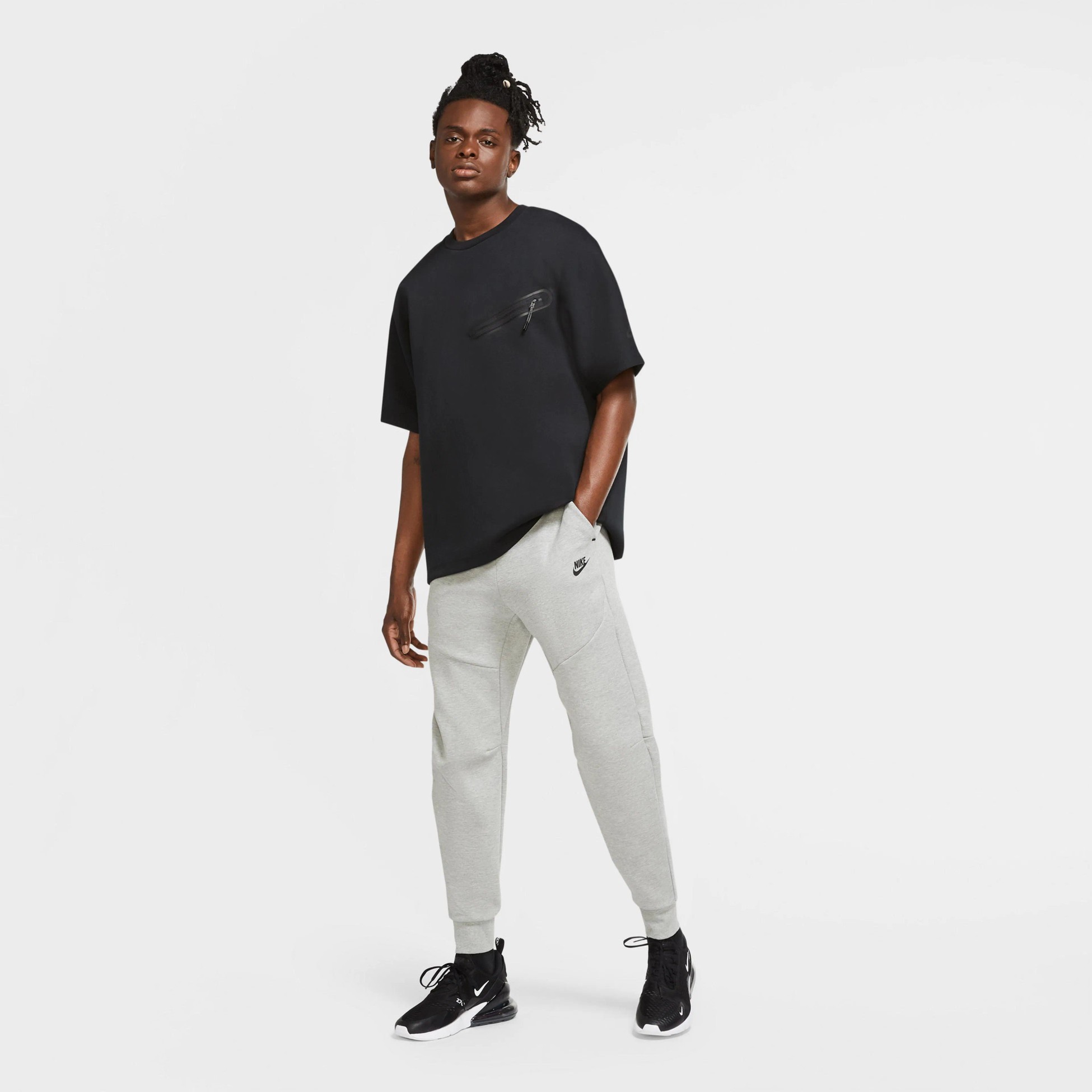 Tech Fleece Joggers - Dark Grey Heather/Black