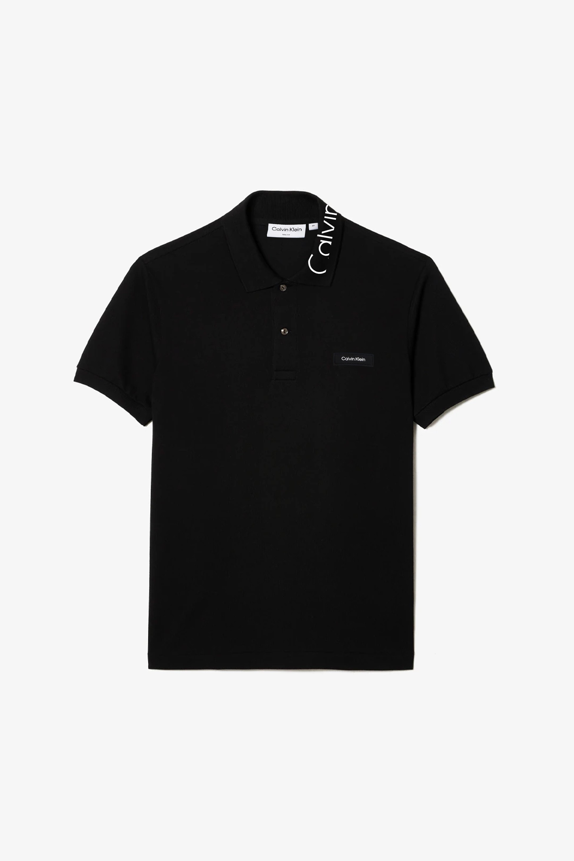 Streç Pique Slim Polo  T-Shirt - Siyah