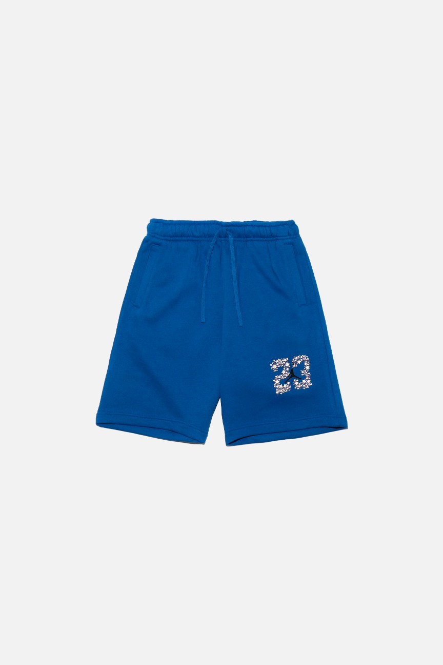 Fleece Jersey Şort - French Blue/French Blue/Beyaz