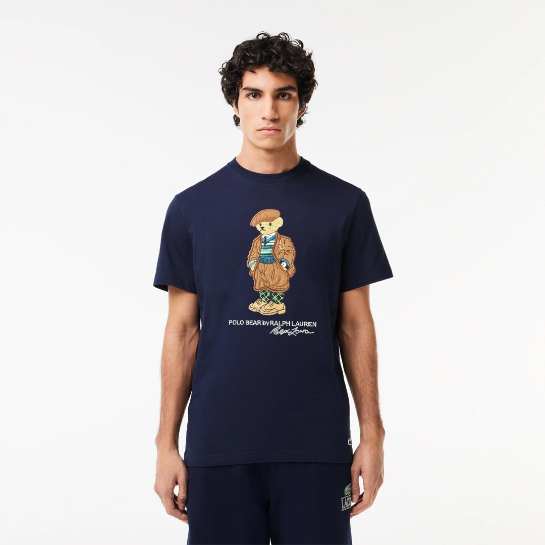 Bear-print T-shirt - Lacivert