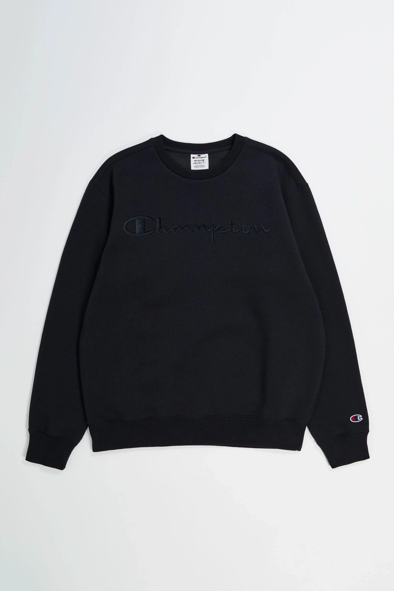 Tonal Embroidery Fleece Sweatshirt