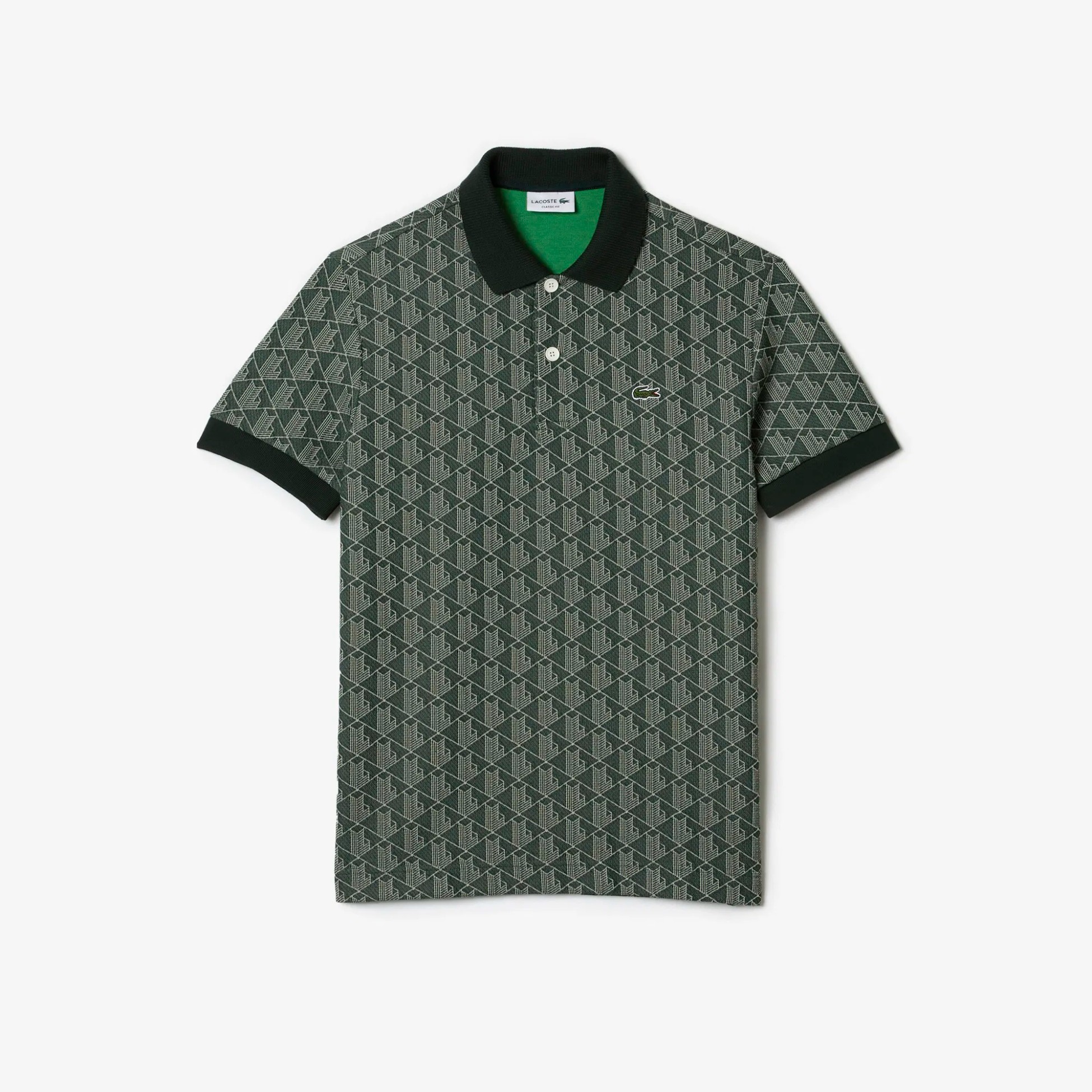 Classic Fit Monogram Polo - Yeşil