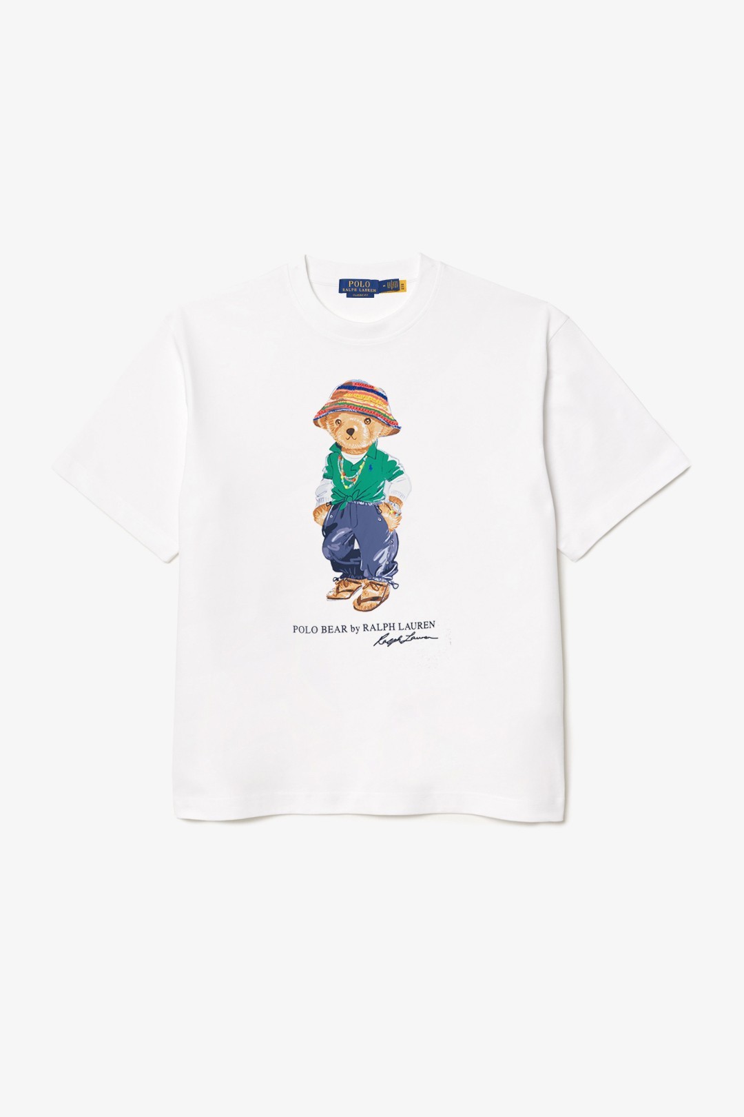 Classic Fit Polo Bear Jersey T-Shirt - Beyaz
