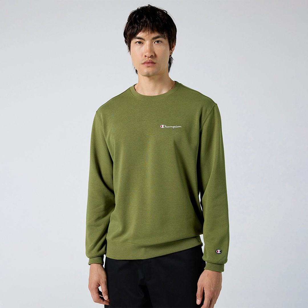 Powerblend Fleece Crew Sweatshirt - Fesleğen Yeşili
