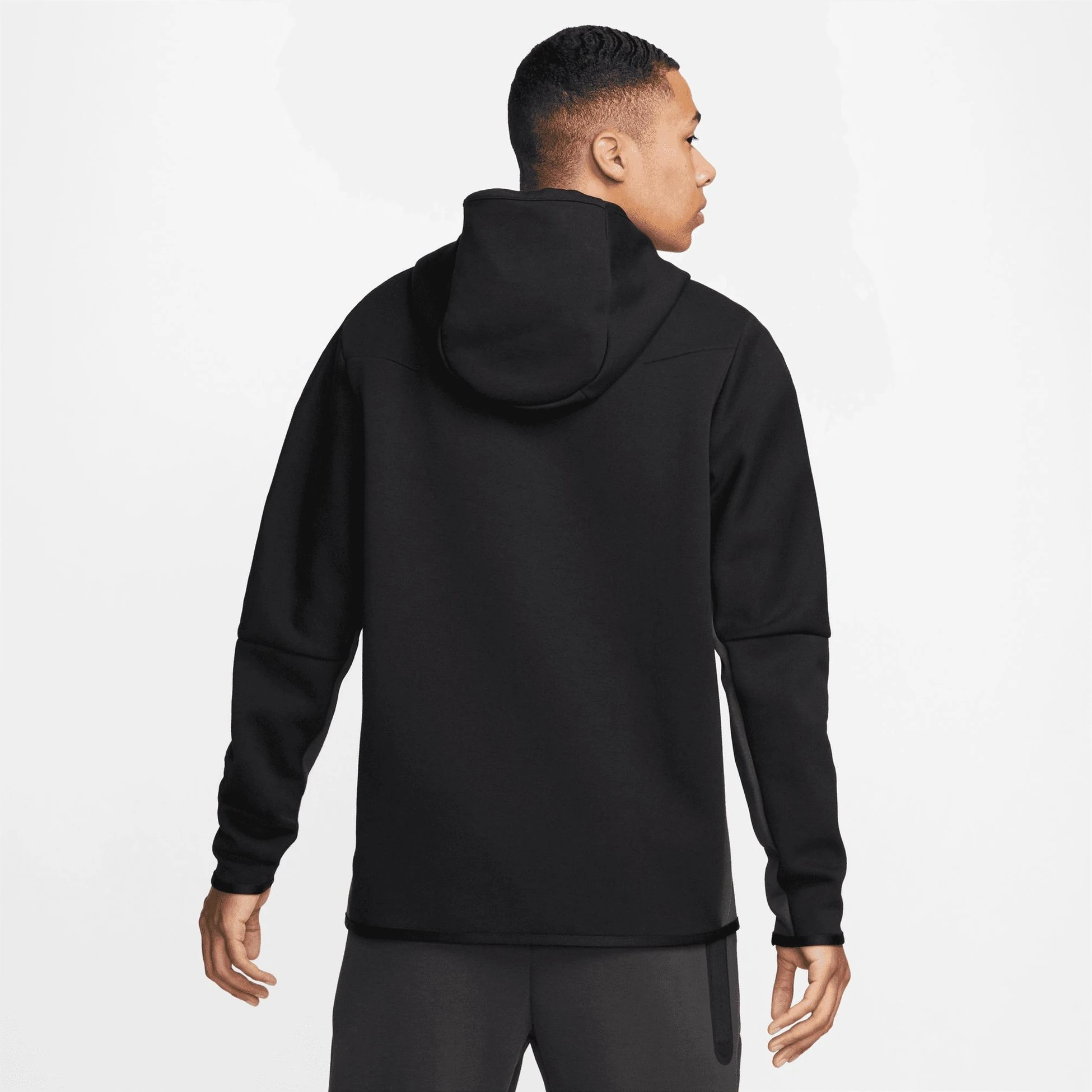 Tech Fleece Full Zip Hoodie - Dark Smoke Grey/Black/Metallic Gold