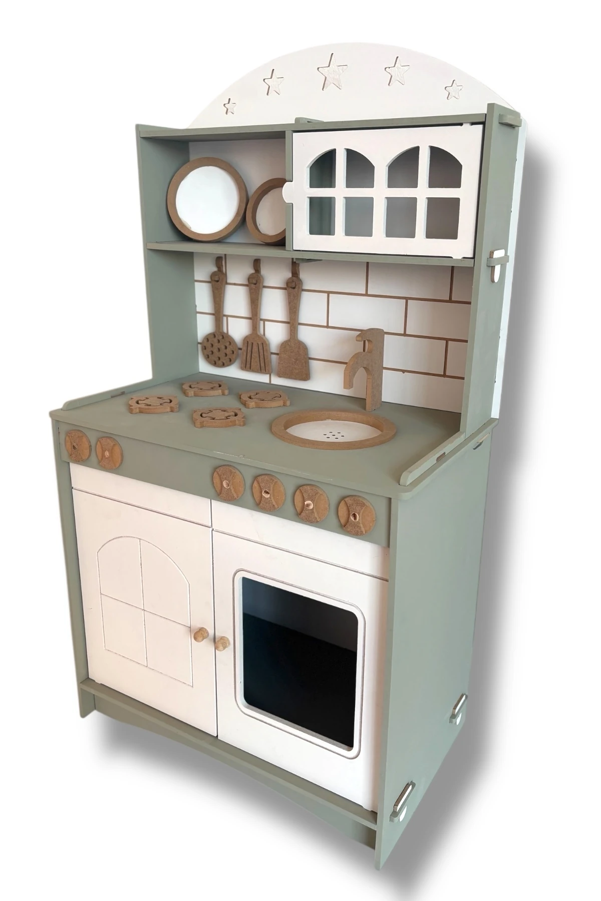 Ihlamur Boyalı Mutfak Montessori Oyuncak Set Ekonomik Seri