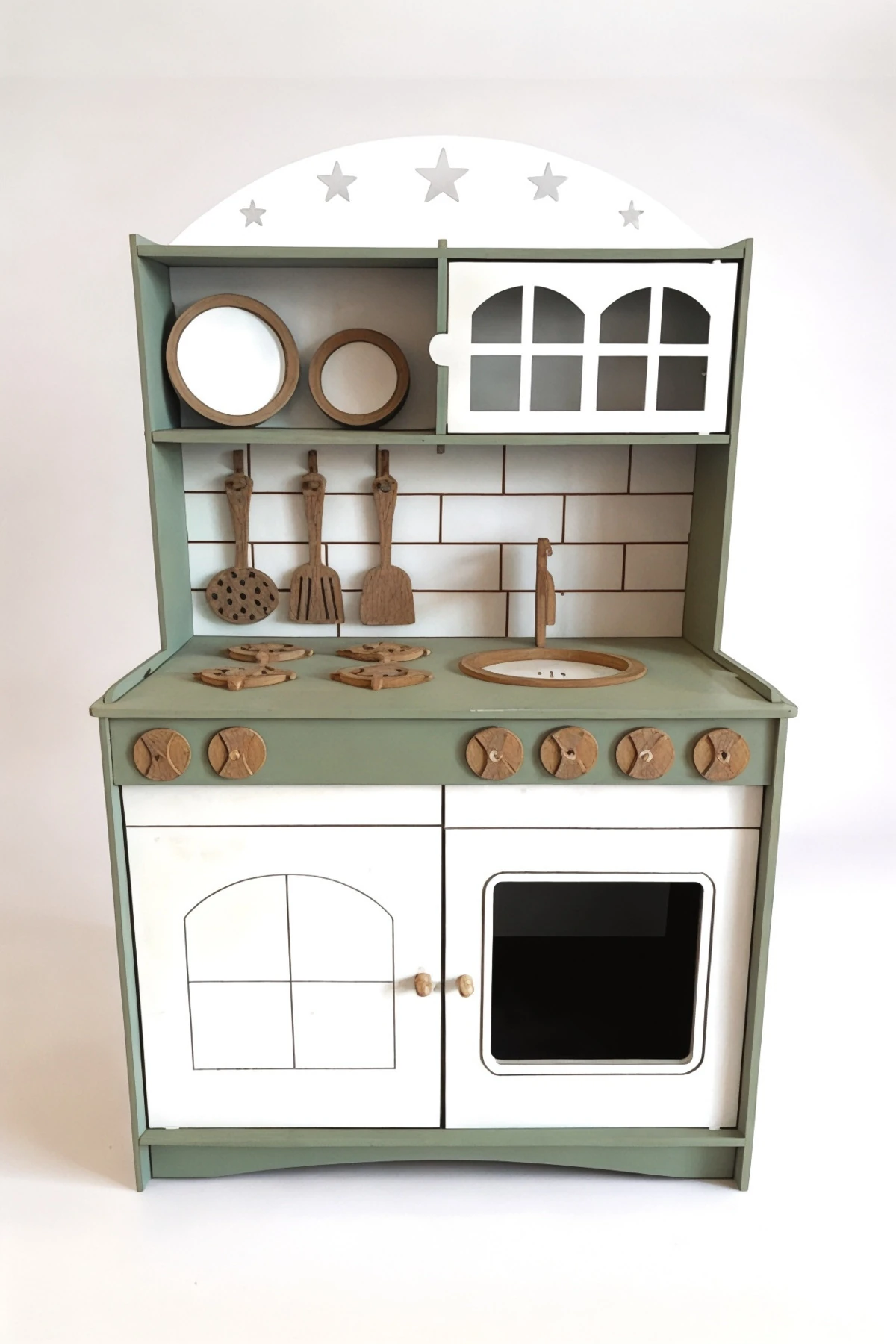 Ihlamur Boyalı Mutfak Montessori Oyuncak Set Ekonomik Seri