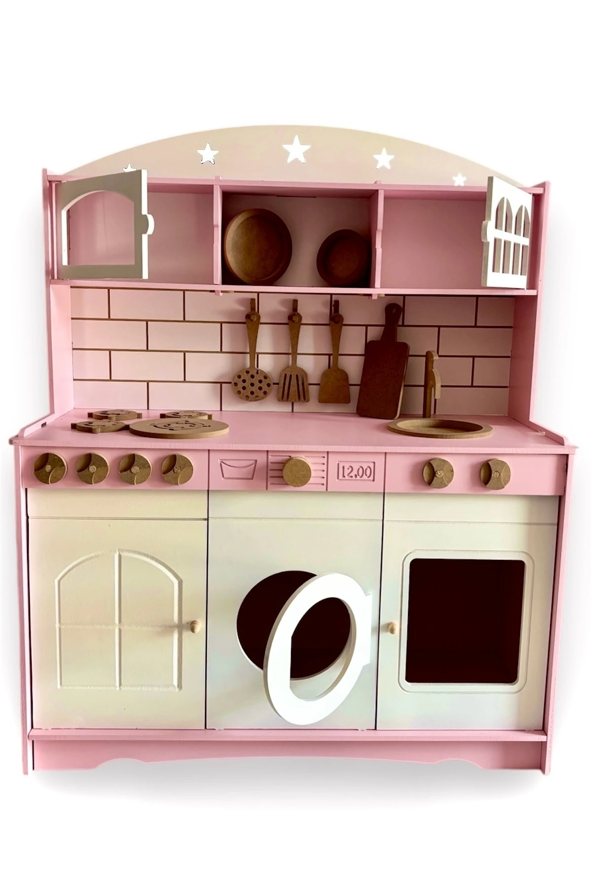 Eğlenceli Ahşap Çocuk Oyuncak Mutfak Seti