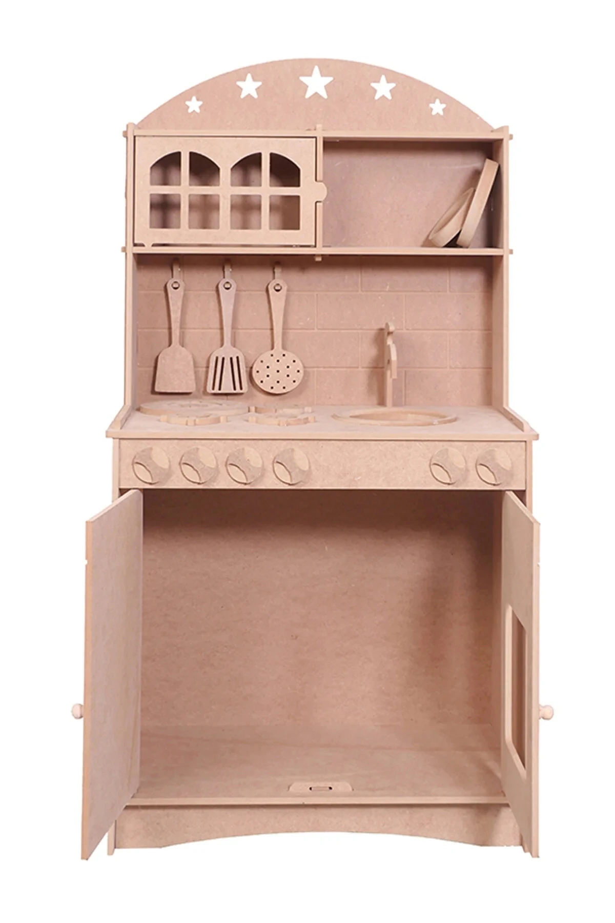 Ahşap Montessori Çocuk Oyuncak Mutfak Servis Seti (EKONOMİK SADE SET)