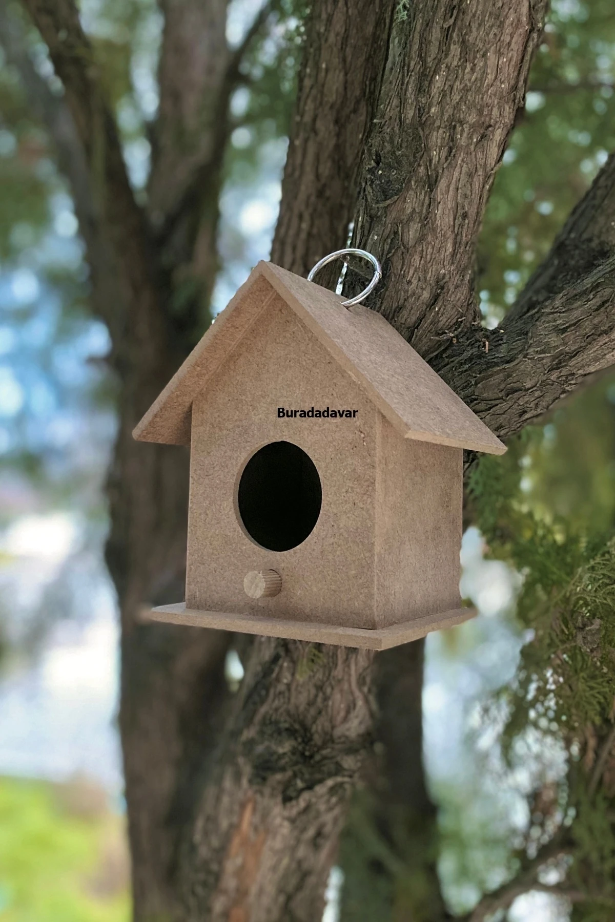 Ahşap Kuş Evi Yuvası Boyanabilir Çocuk Etkinlik