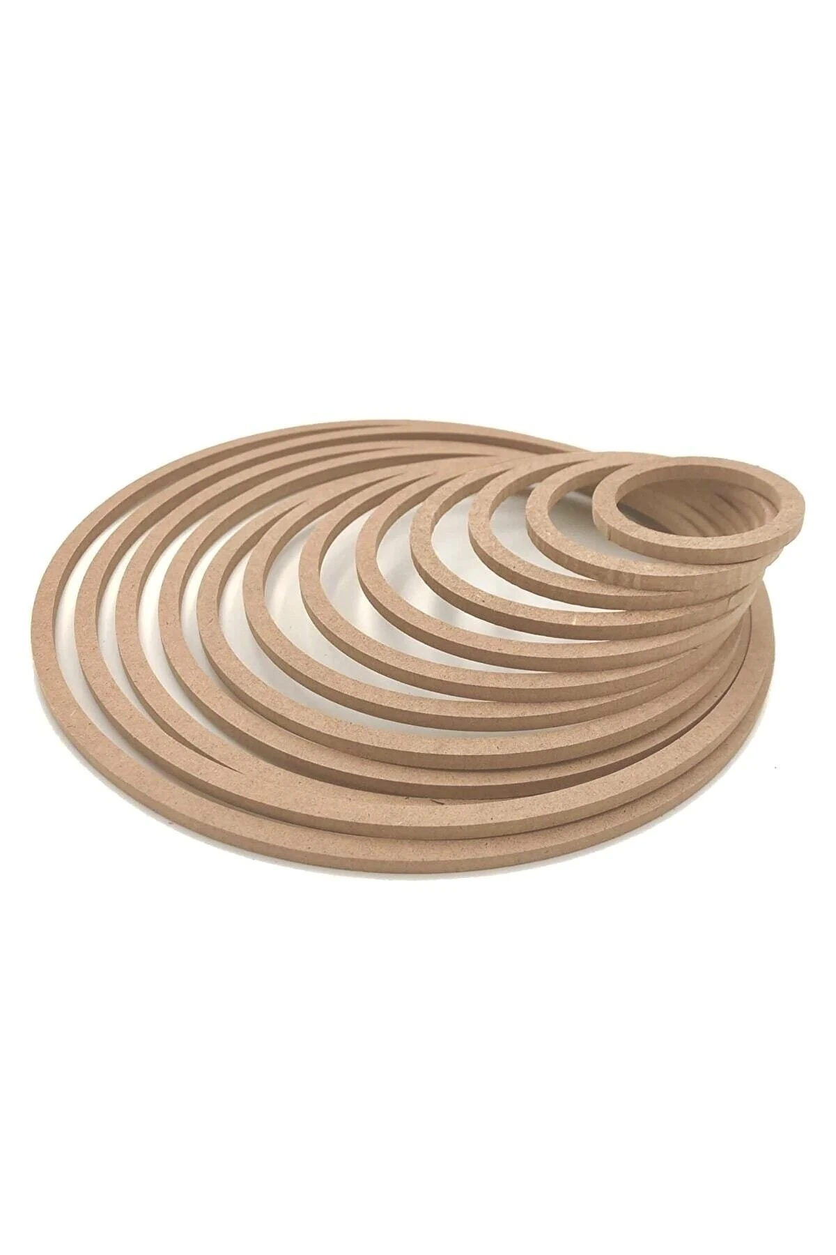 12'li Ham Mdf, 8mm Kalınlık, 30 Cm Kasnak, Boyanabilir Vidasız Kasnak, Makrome Halkası, Düş Kapanı