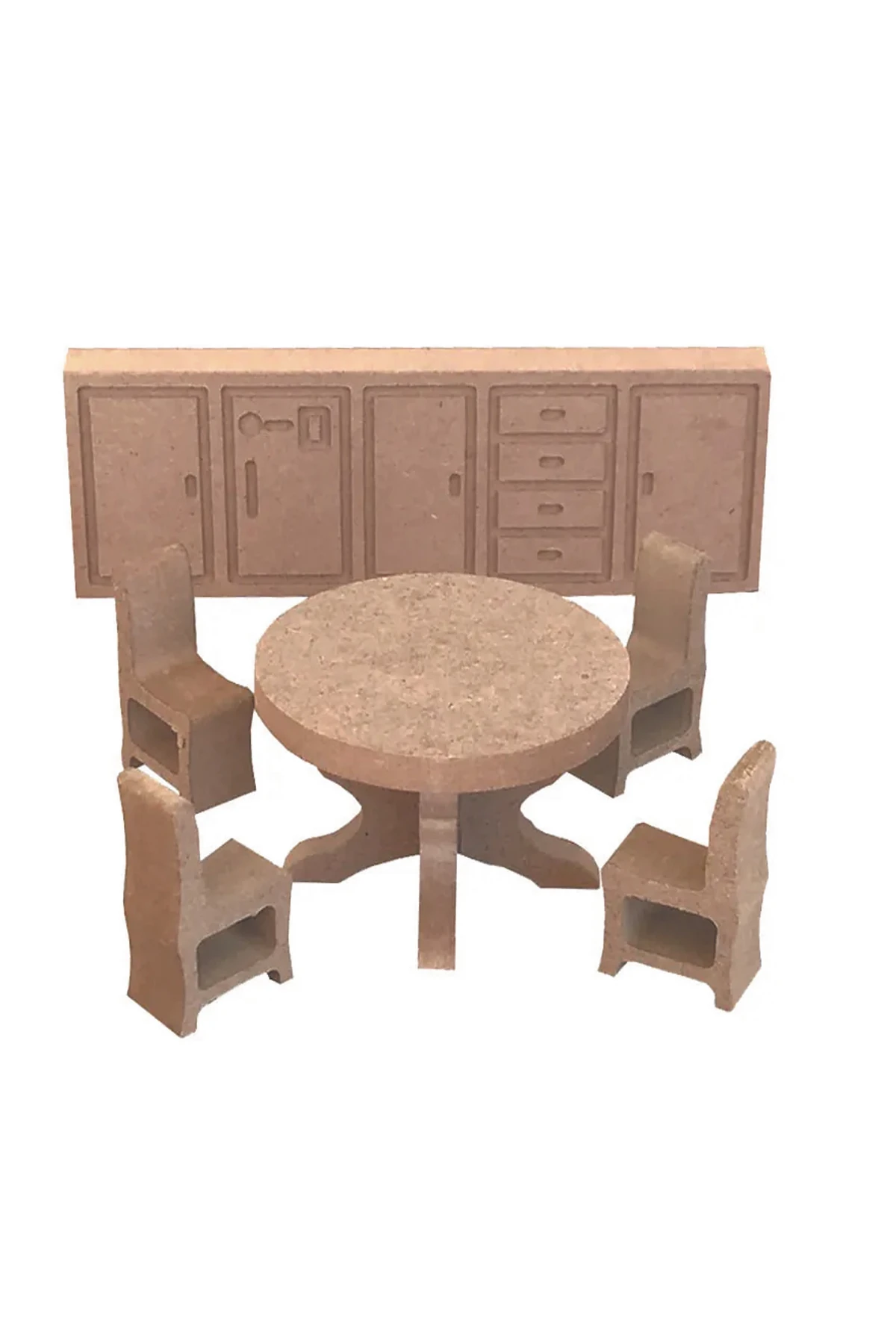 Ahşap Minyatür Çocuk Kreş Etkinlik Boyanabilir Mobilya Takımı 15 Parça