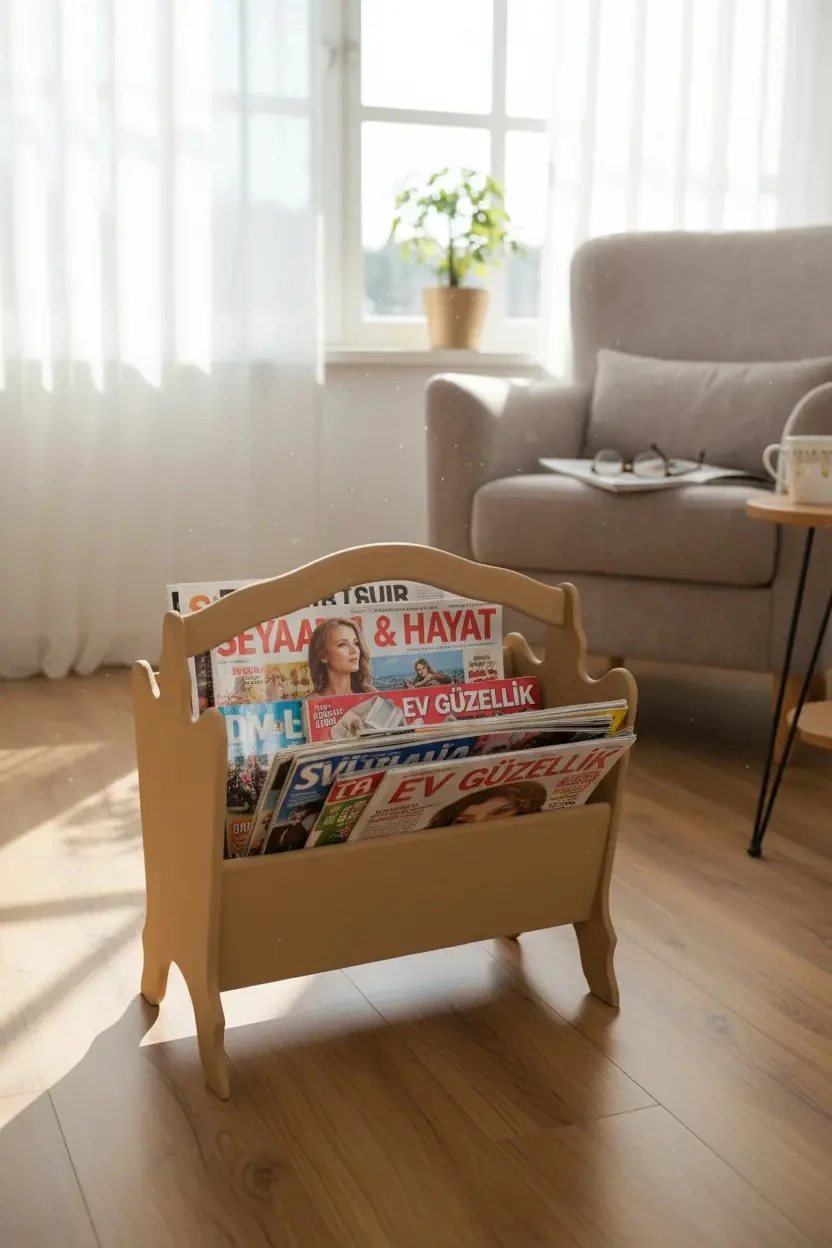 Ahşap Boyanabilir Çerçeveli Gazetelik