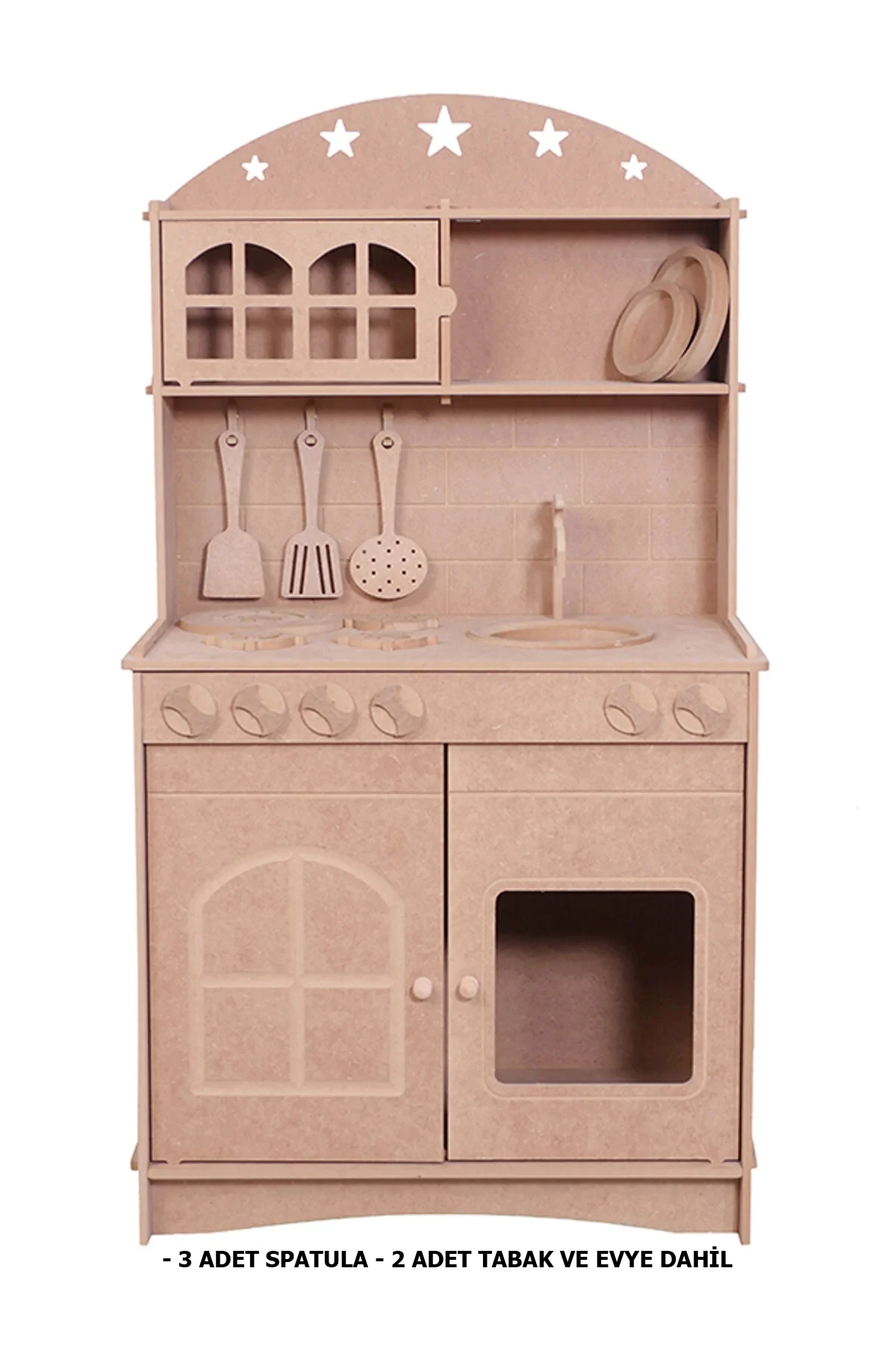 Ahşap Montessori Çocuk Oyuncak Mutfak Servis Seti (EKONOMİK SADE SET)