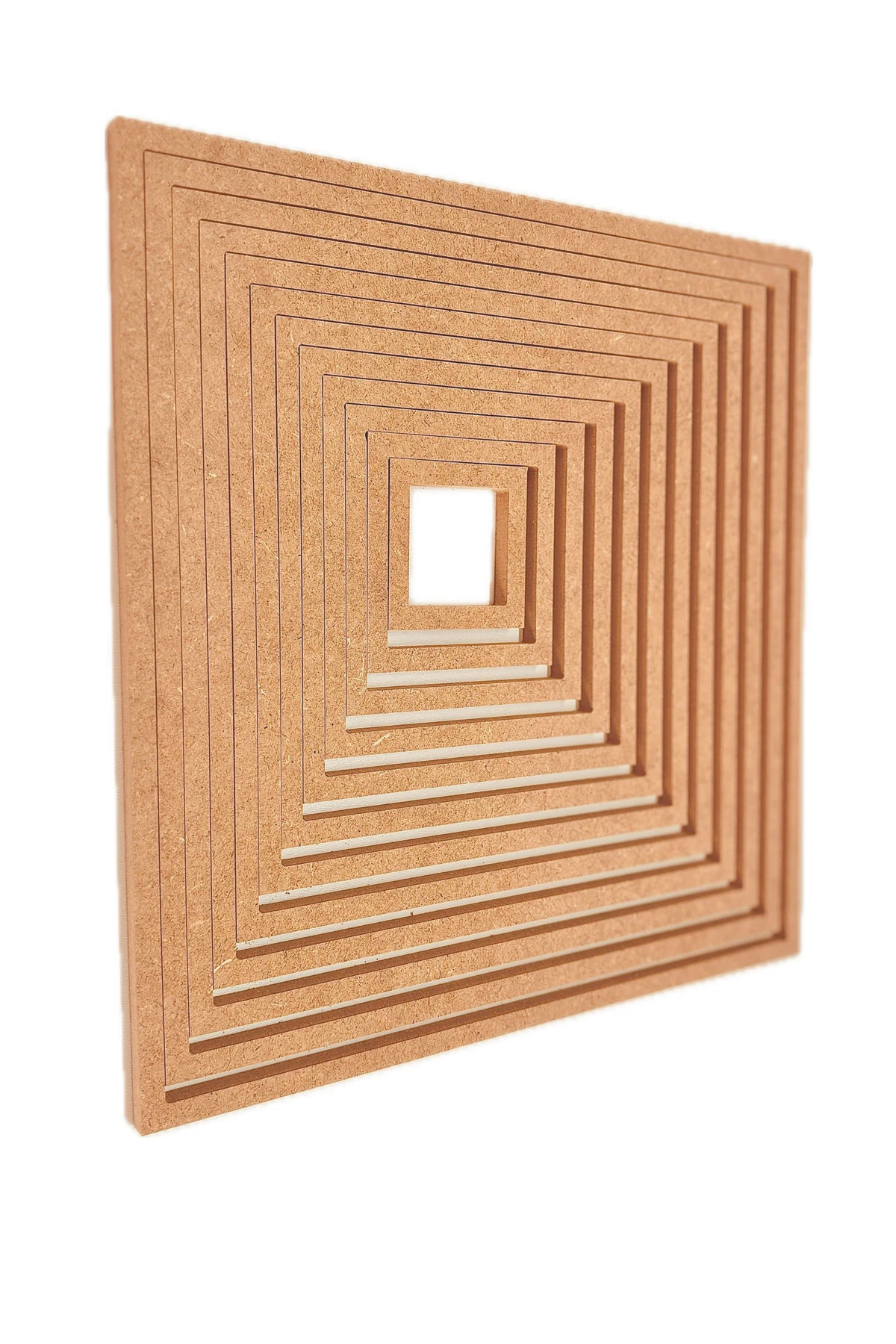 12'li Kare Ham Mdf, 8mm Kalınlık, 30 Cm Kasnak, Boyanabilir Vidasız Kasnak, Makrome Halkası