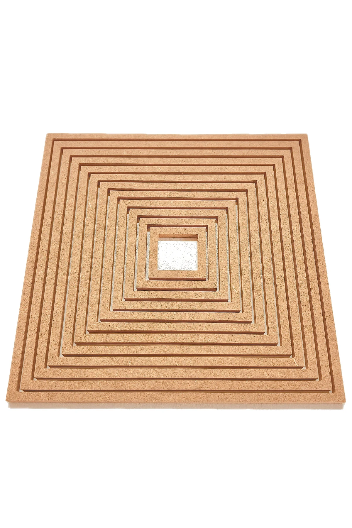 12'li Kare Ham Mdf, 8mm Kalınlık, 30 Cm Kasnak, Boyanabilir Vidasız Kasnak, Makrome Halkası