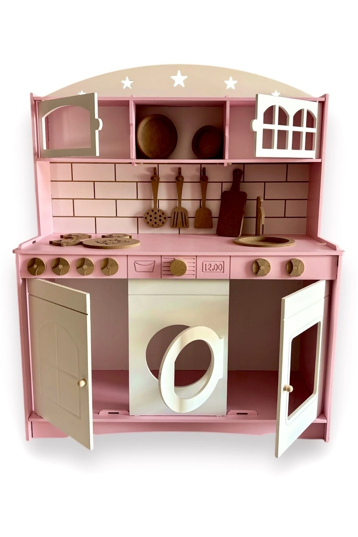 Eğlenceli Ahşap Çocuk Oyuncak Mutfak Seti