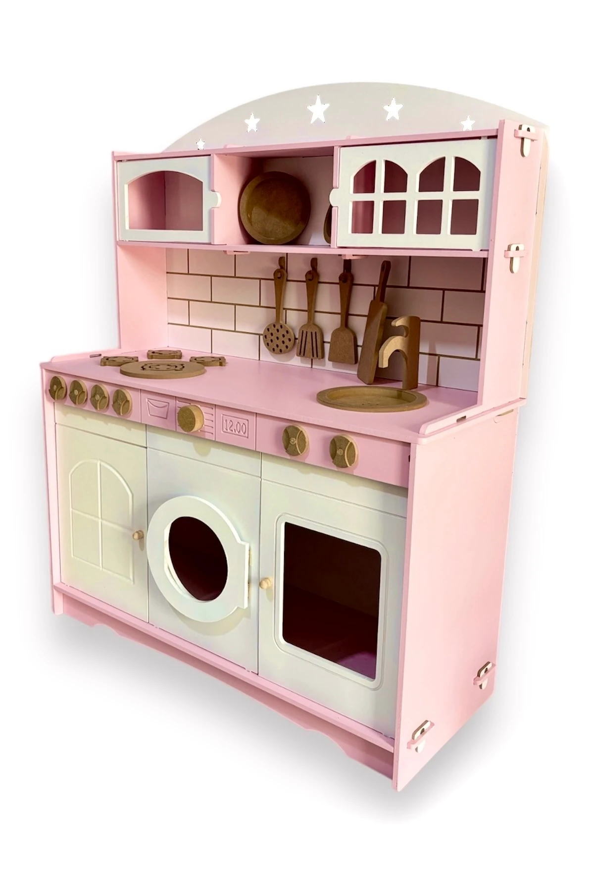 Eğlenceli Ahşap Çocuk Oyuncak Mutfak Seti