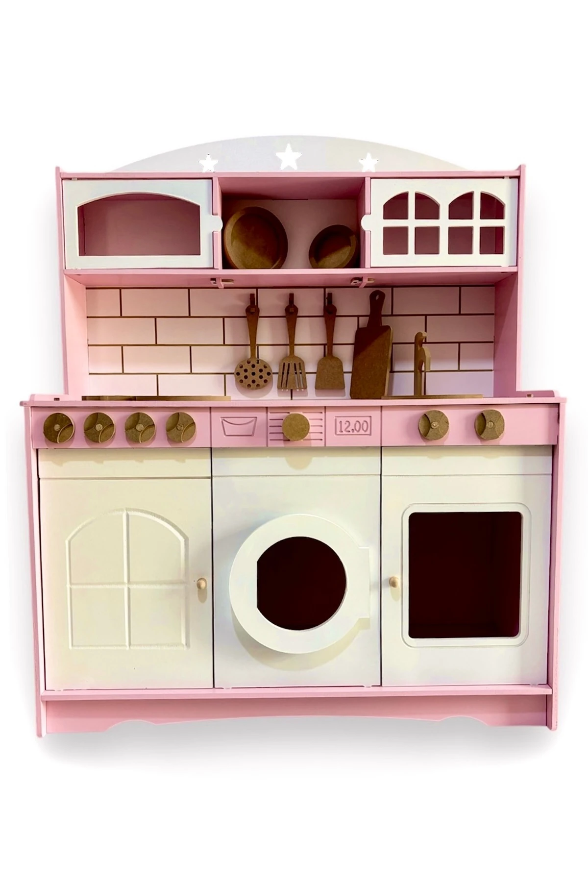 Eğlenceli Ahşap Çocuk Oyuncak Mutfak Seti