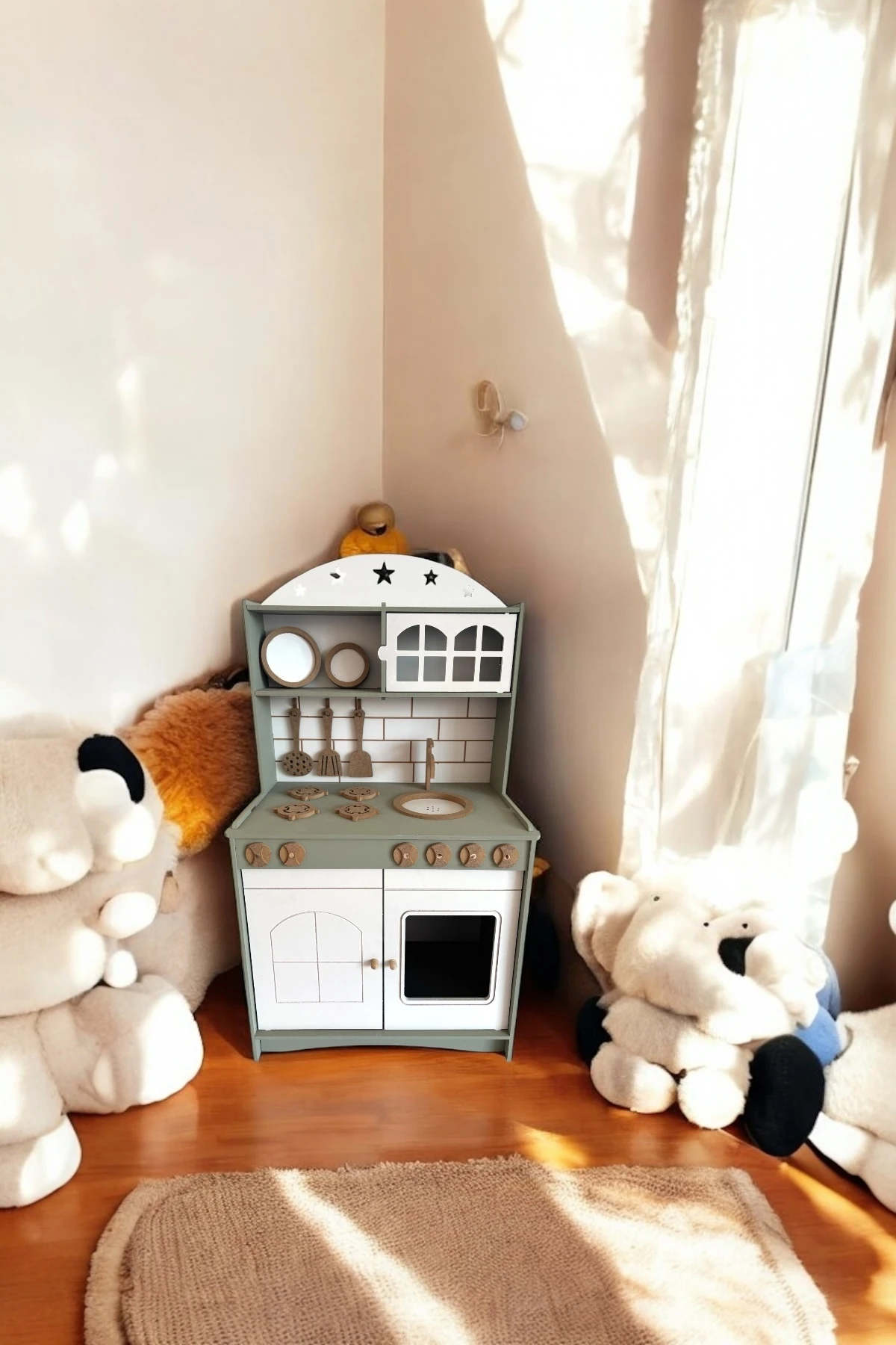 Ihlamur 2 Kapaklı Modern Oyuncak Mutfak Ekonomik Seri