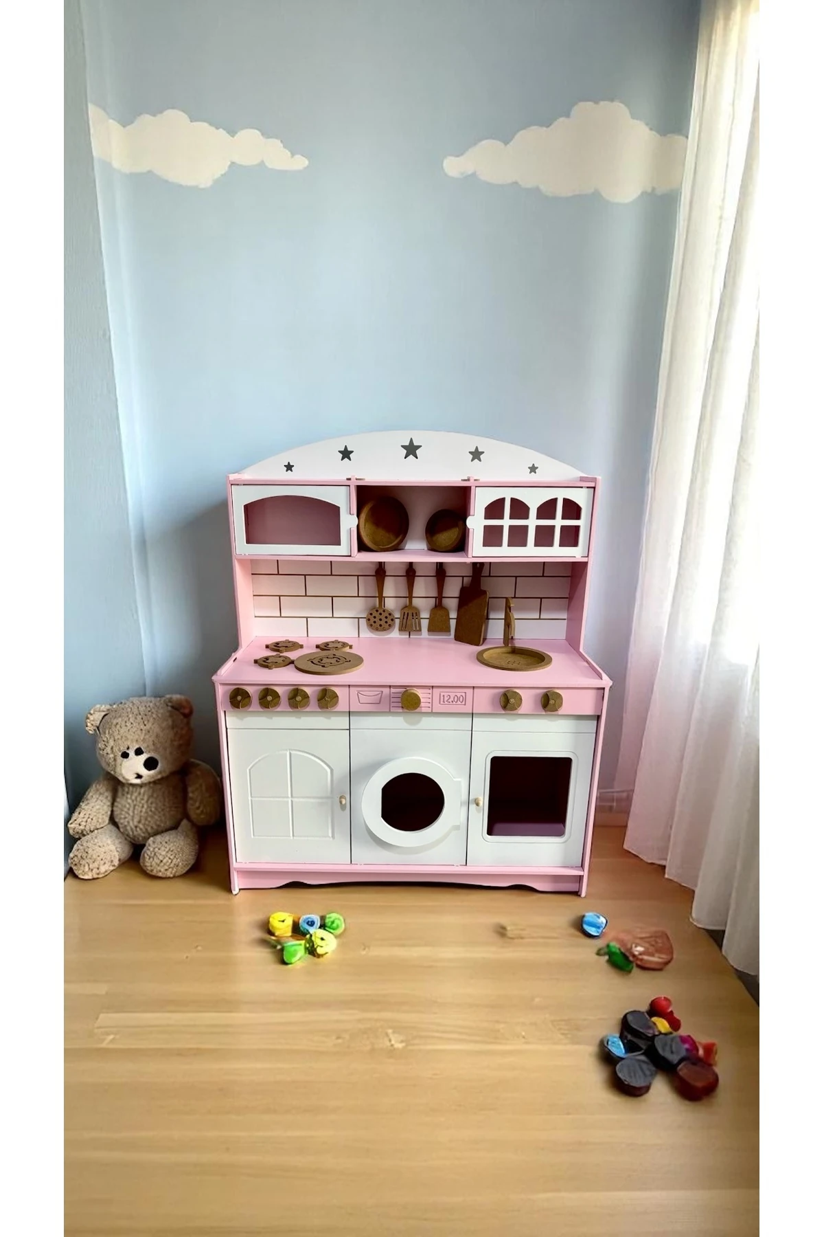 Ahşap Büyük Boy Mutfak Şef Seti