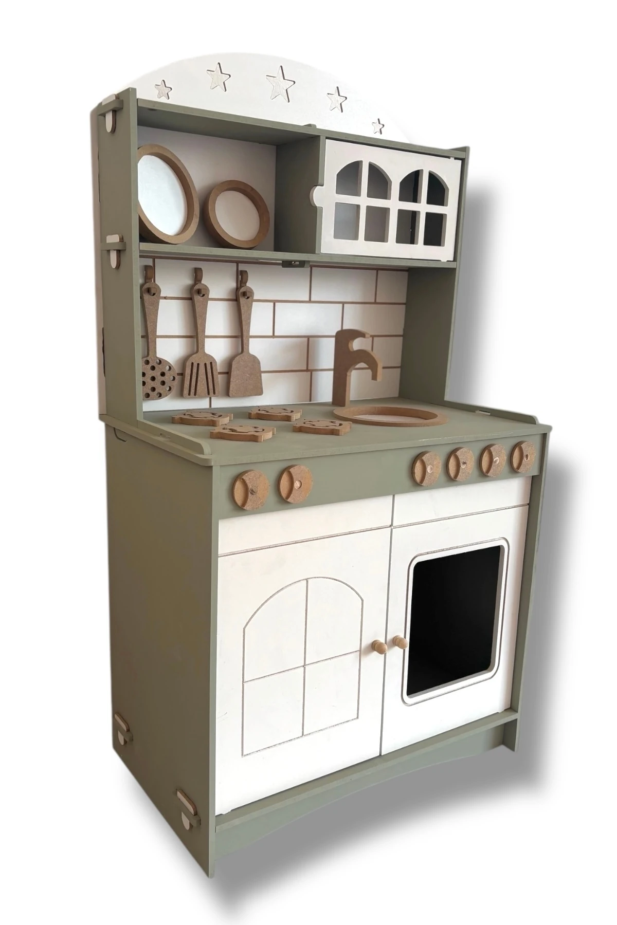 Ihlamur Boyalı Mutfak Montessori Oyuncak Set Ekonomik Seri