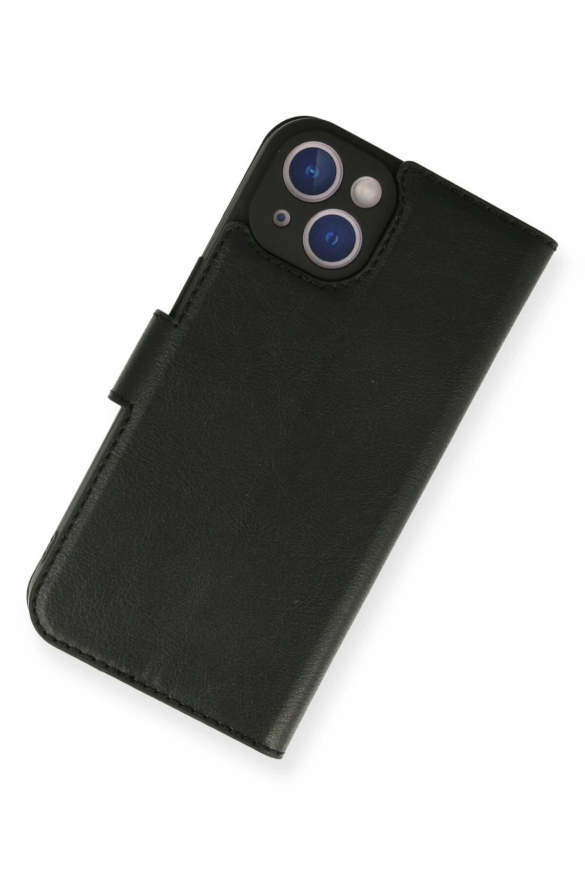 iPhone 13/14 Deri Cüzdan Kılıf, Koruyucu Kapaklı Kılıf