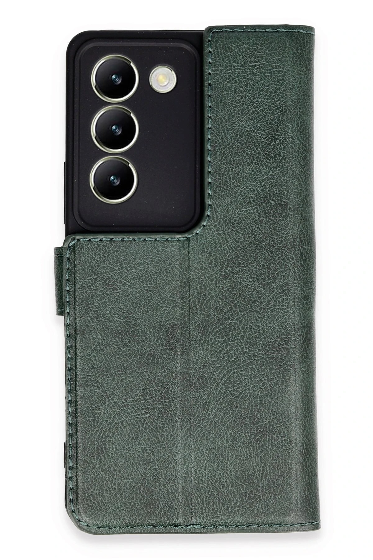 Samsung Galaxy A16 5G Cüzdan Kılıf, Koruyucu Kapaklı Kılıf - Yeşil