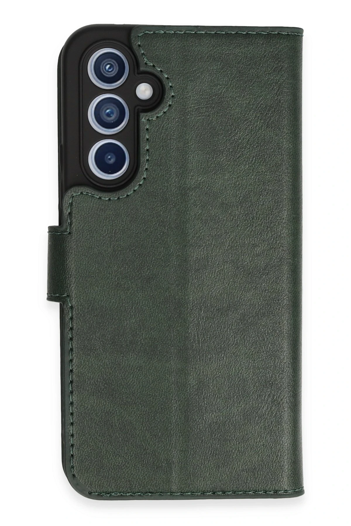  Samsung Galaxy A34 5G Deri Cüzdan Kılıf, Koruyucu Kapaklı Kılıf - Yeşil