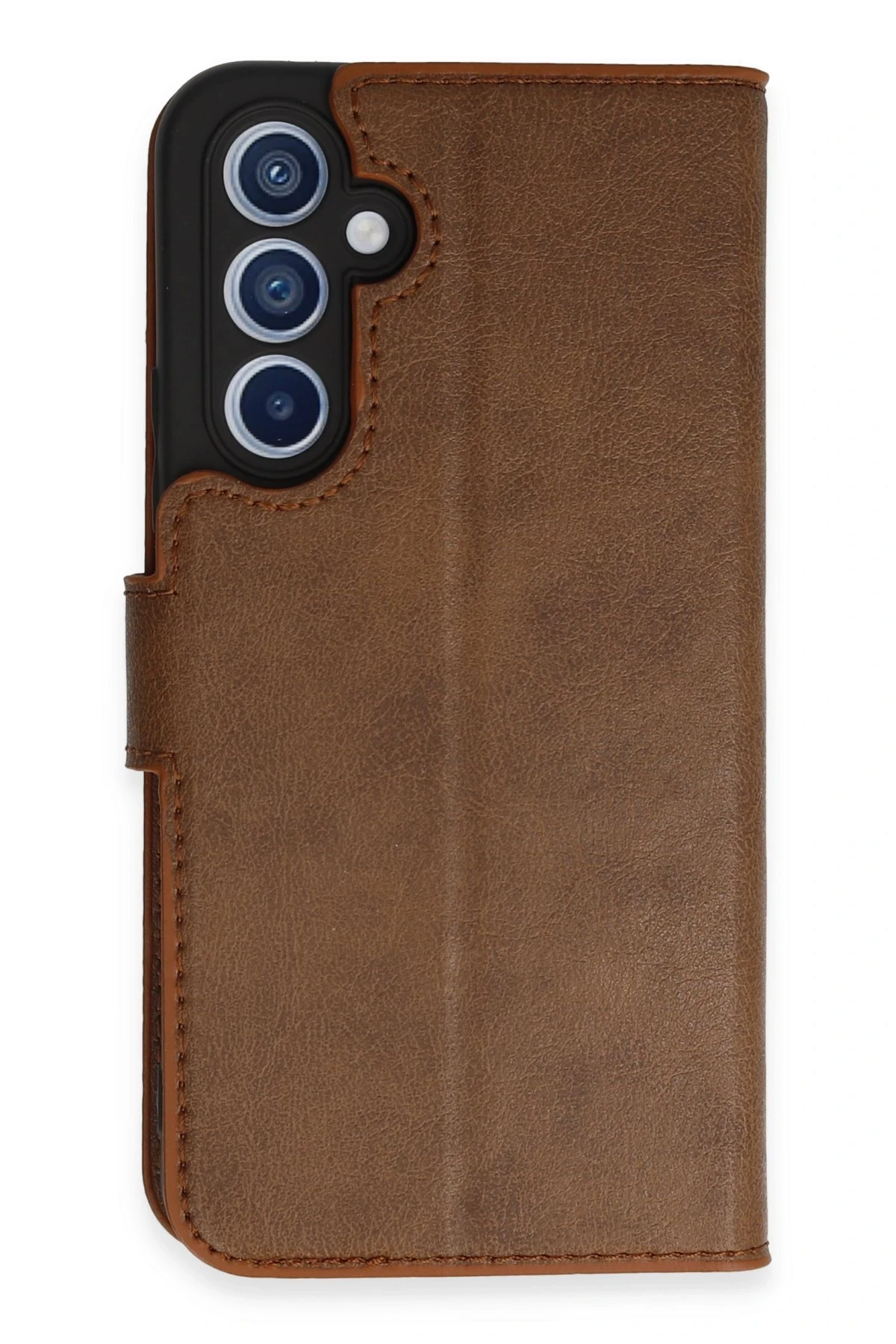  Samsung Galaxy A34 5G Deri Cüzdan Kılıf, Koruyucu Kapaklı Kılıf - Taba