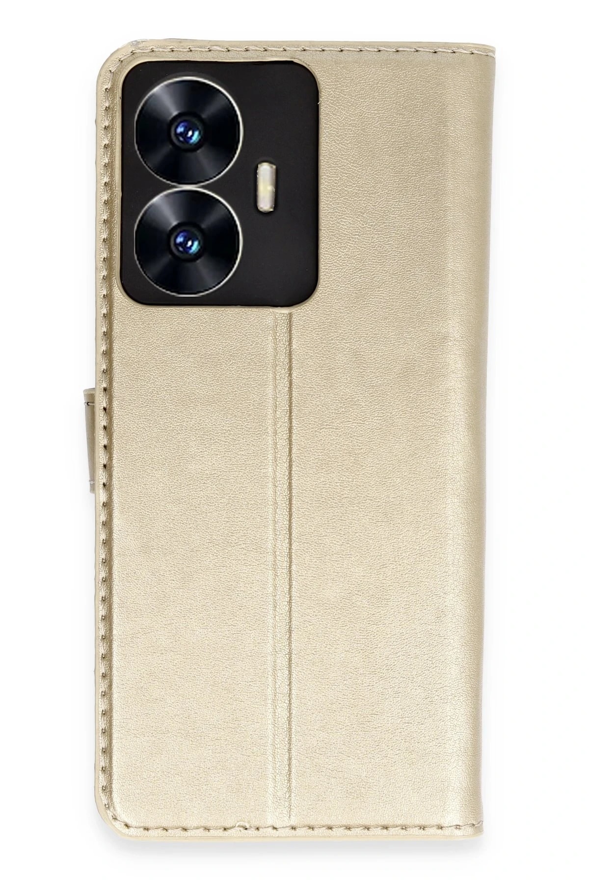 Realme C55 Kapaklı Telefon Kılıfı – Darbeye Dayanıklı, Şık ve Koruyucu Kılıf - Gold