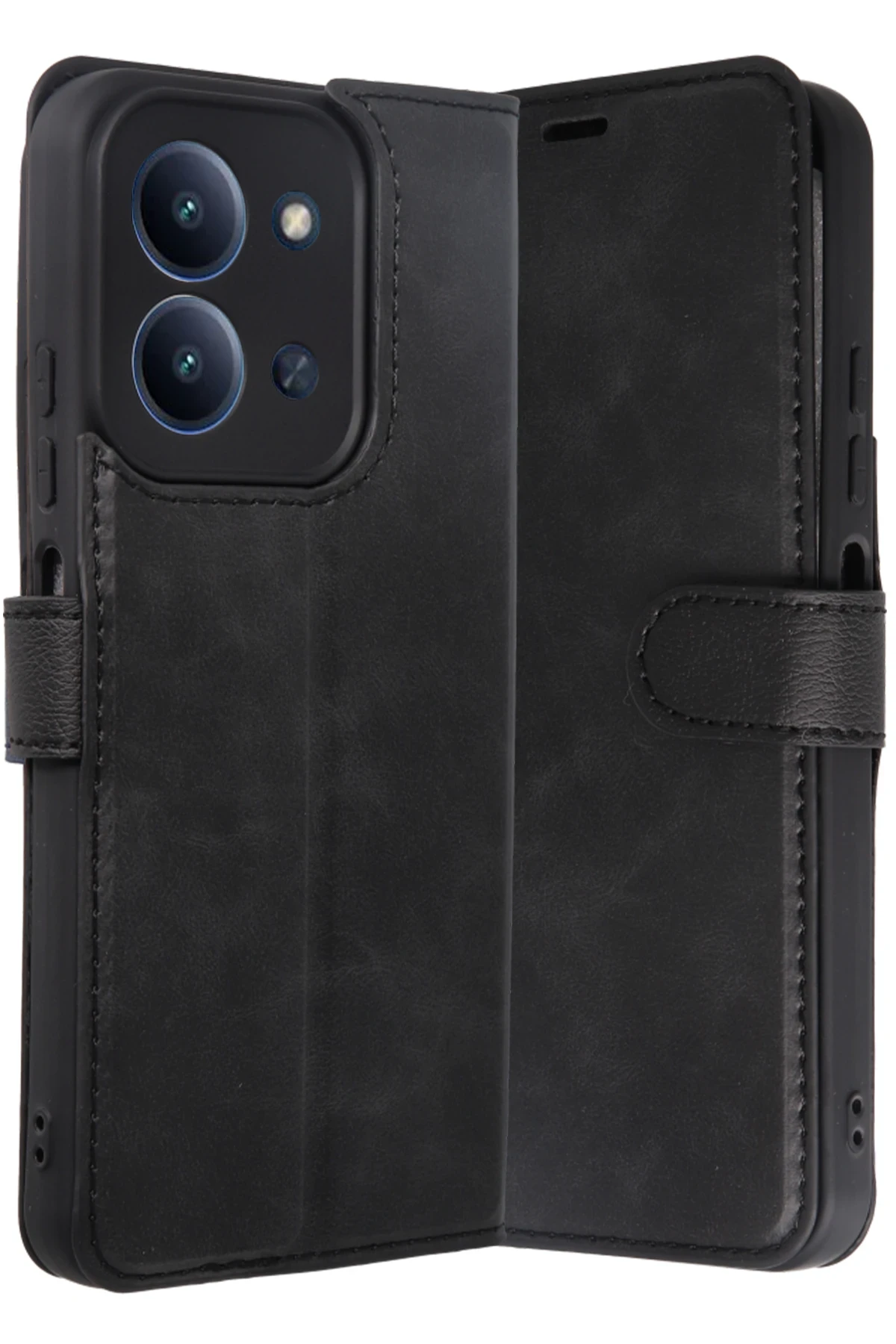 Xiaomi Redmi 15C 4G Deri Cüzdan Kılıf, Koruyucu Kapaklı Kılıf